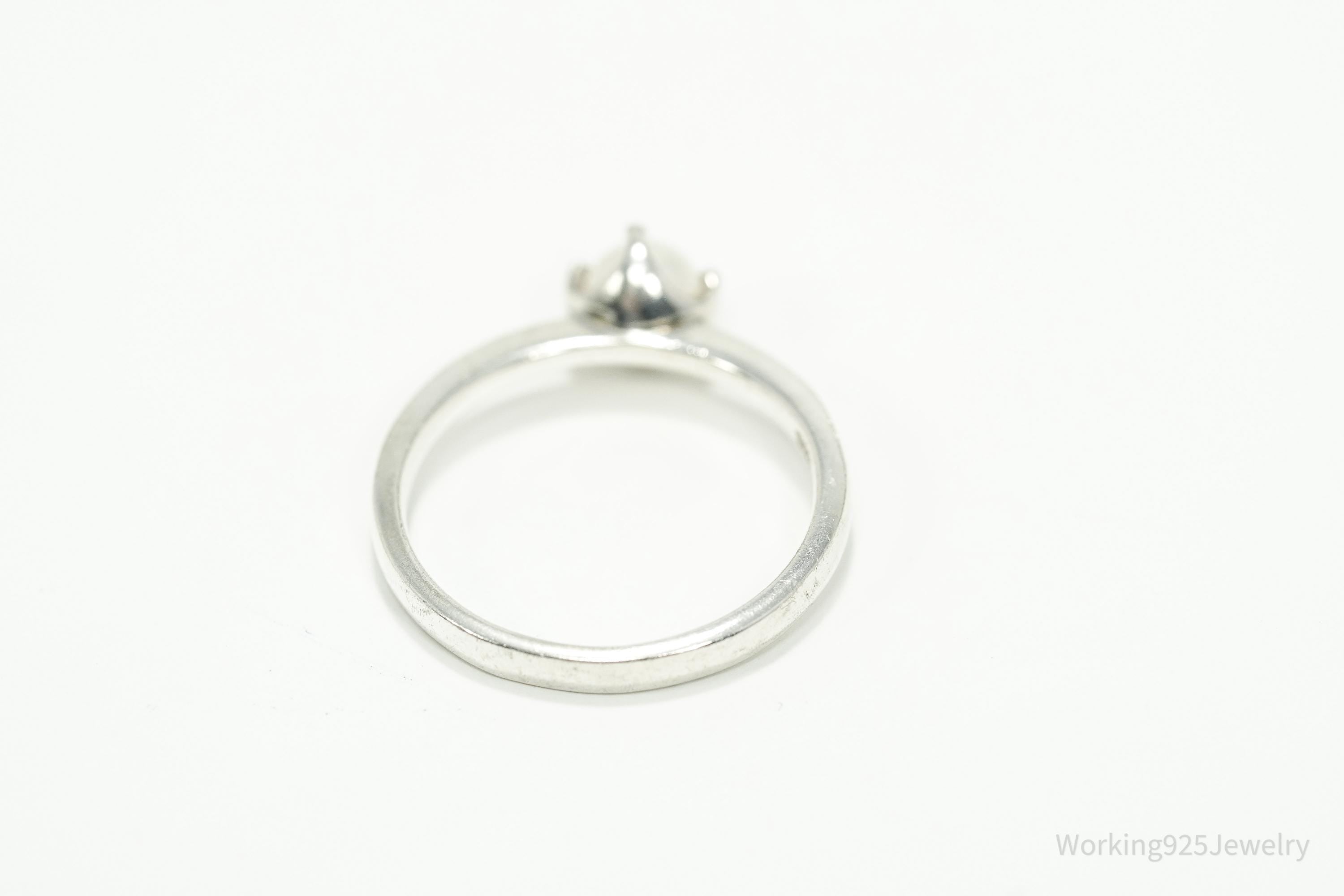 Vintage White Pearl Sterling Silver Ring - Size 7.5