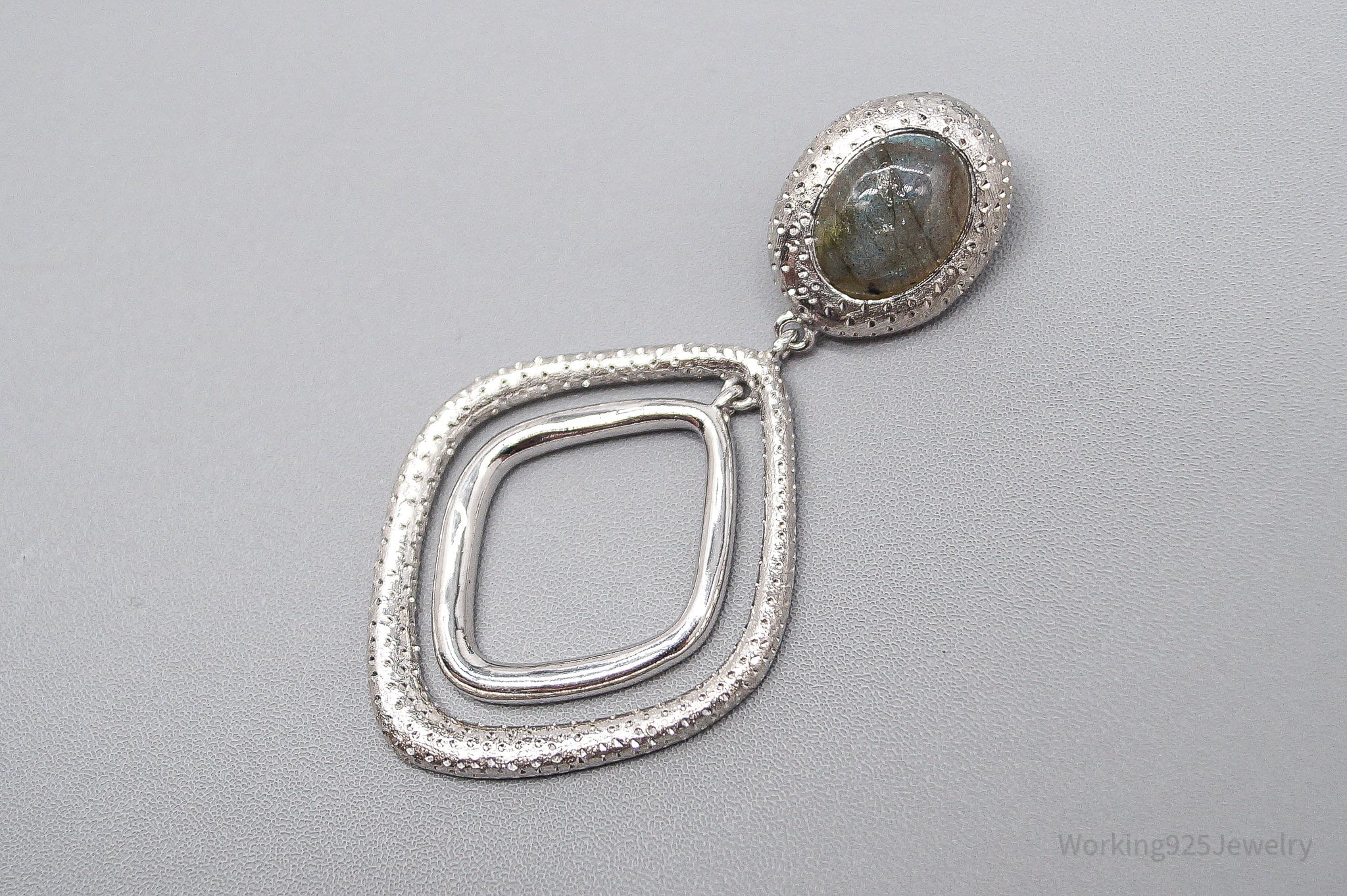 Large TGGC Labradorite Sterling Silver Necklace Pendant