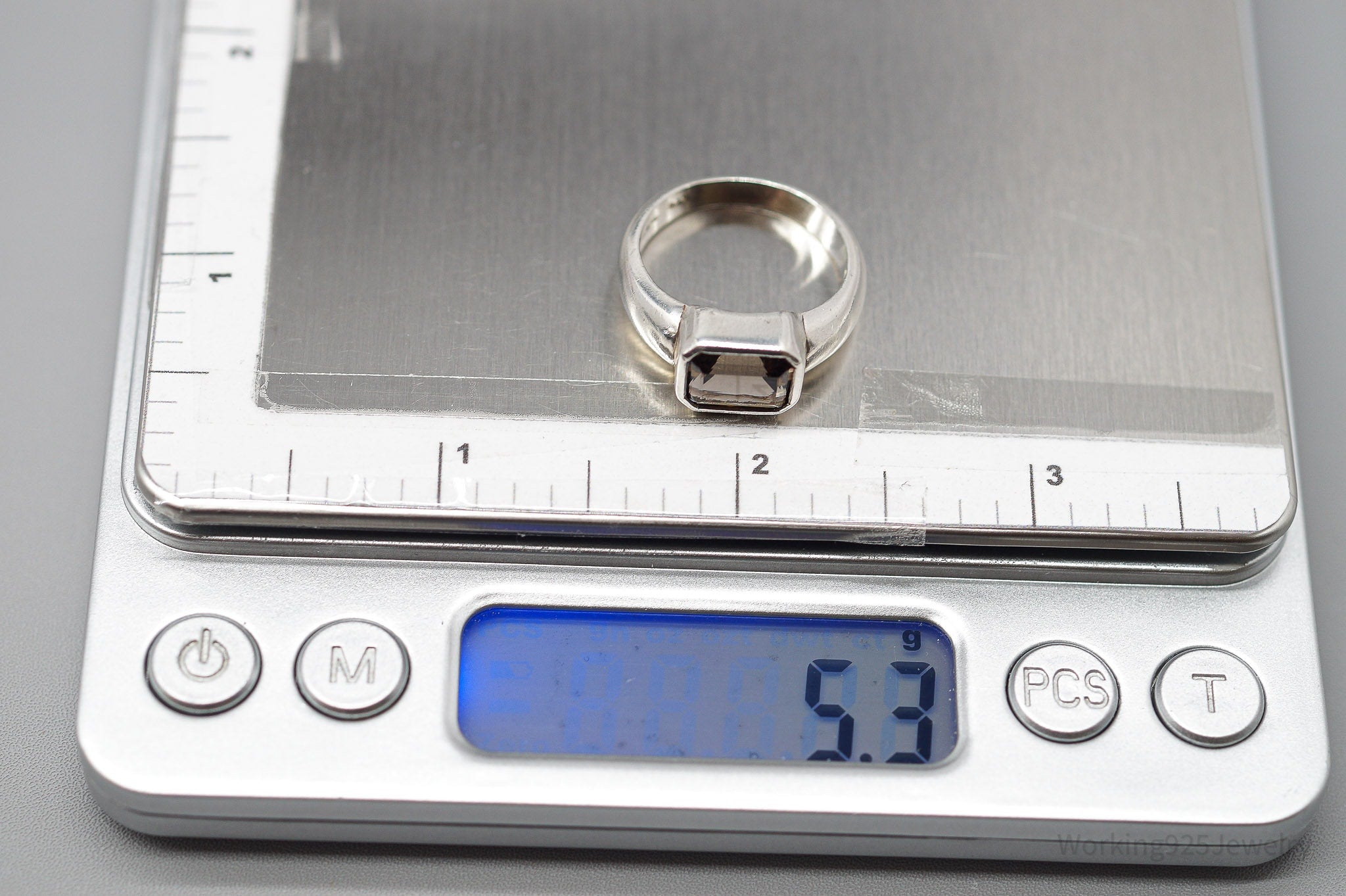 Vintage Boma Smoky Topaz Sterling Silver Ring - Size 7.75