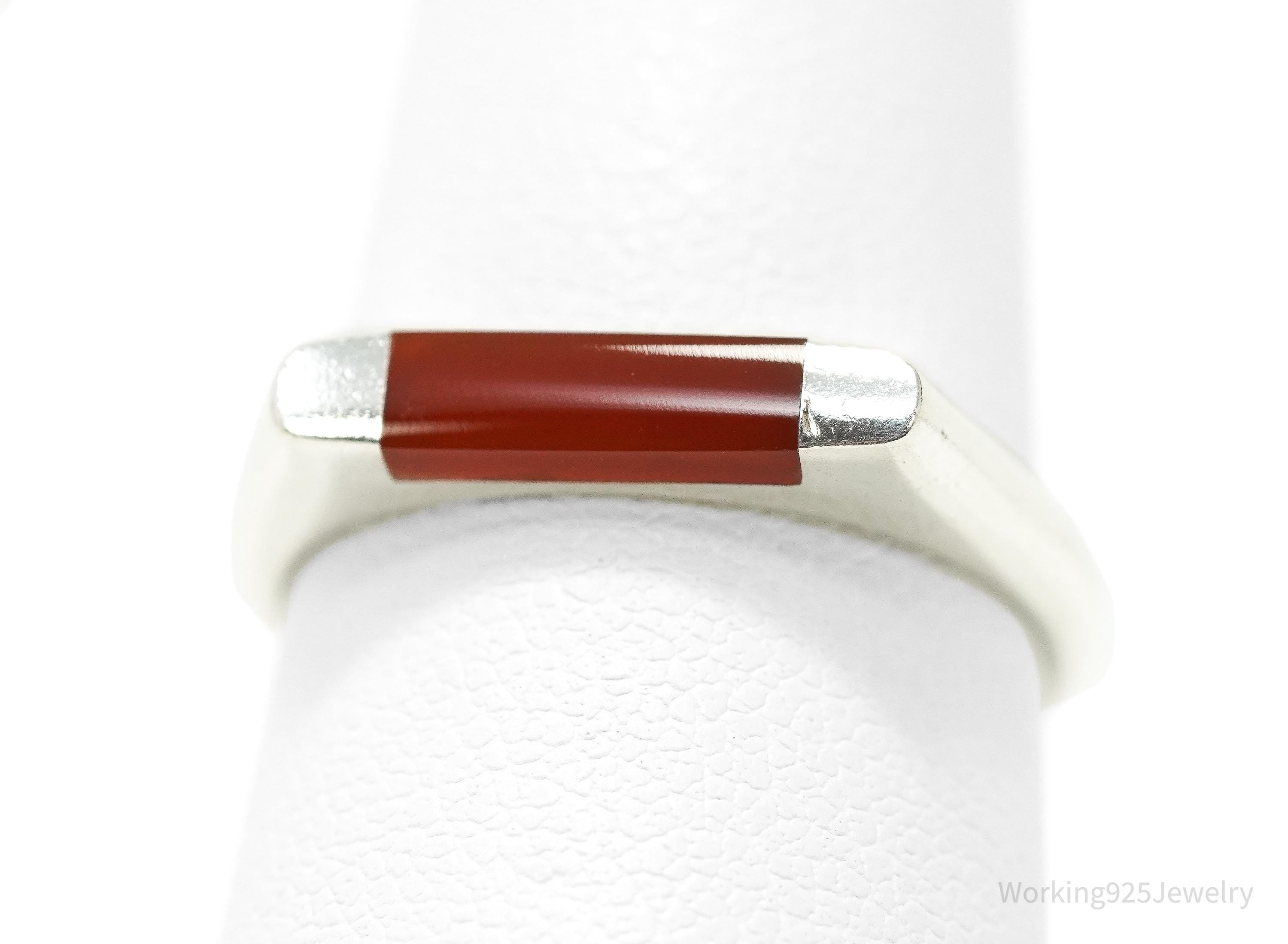 Vintage Carnelian Sterling Silver Ring - Size 7