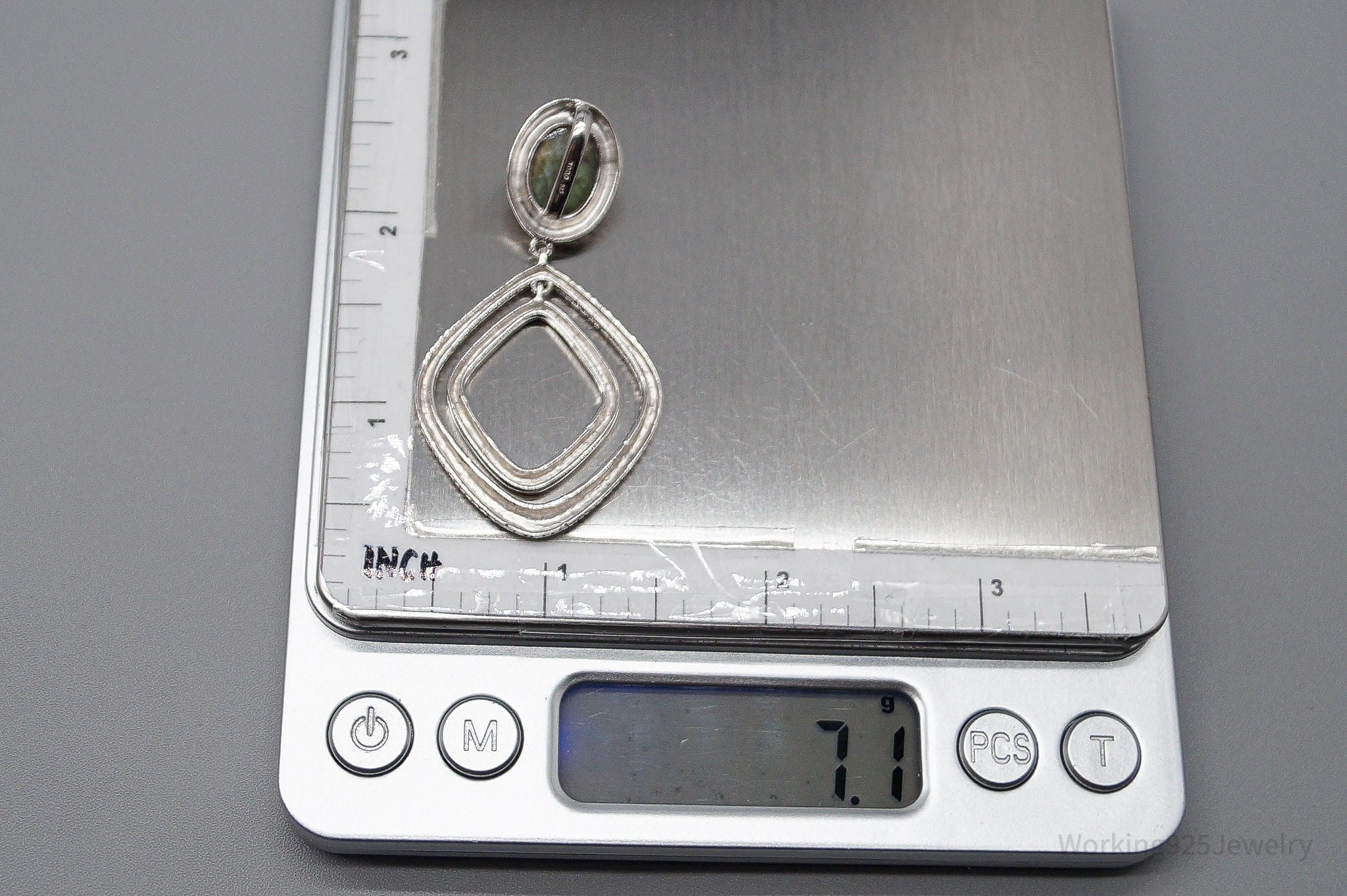 Large TGGC Labradorite Sterling Silver Necklace Pendant