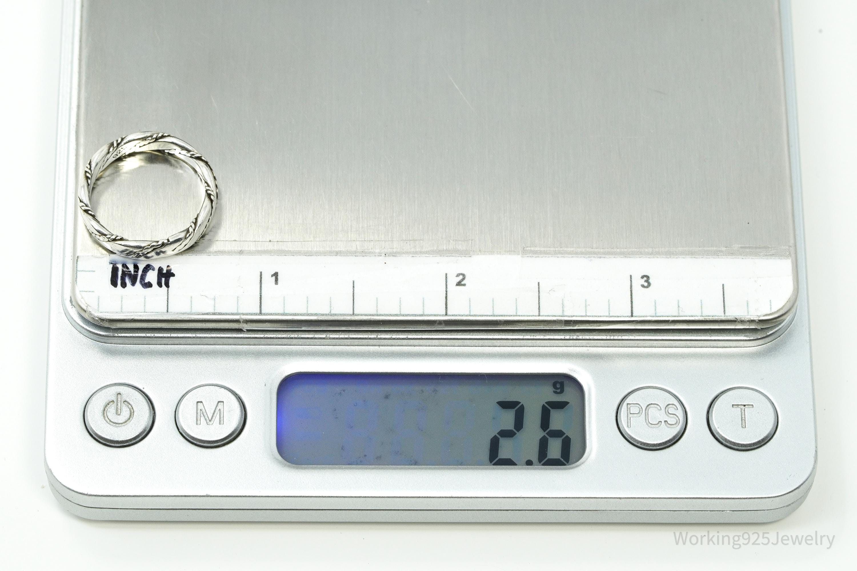 Vintage Native American Richard & Geneva Terrazas Sterling Silver Band Ring Size 5.5