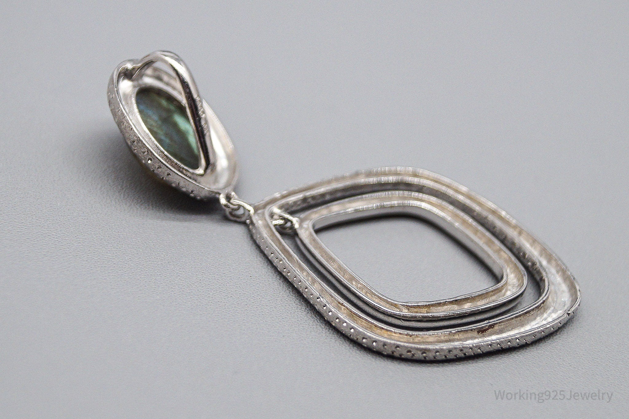 Large TGGC Labradorite Sterling Silver Necklace Pendant