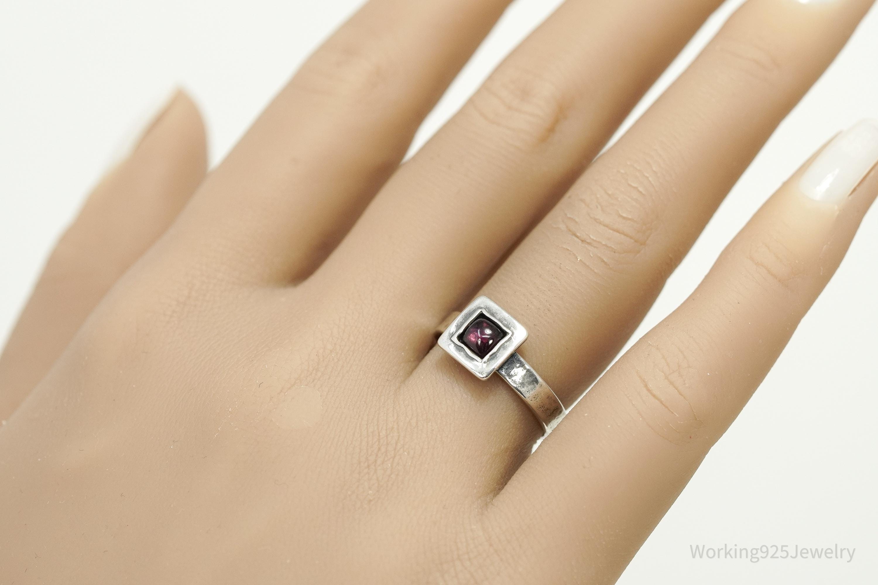 Vintage Silpada Rhodolite Garnet Sterling Silver Ring - Size 7.25
