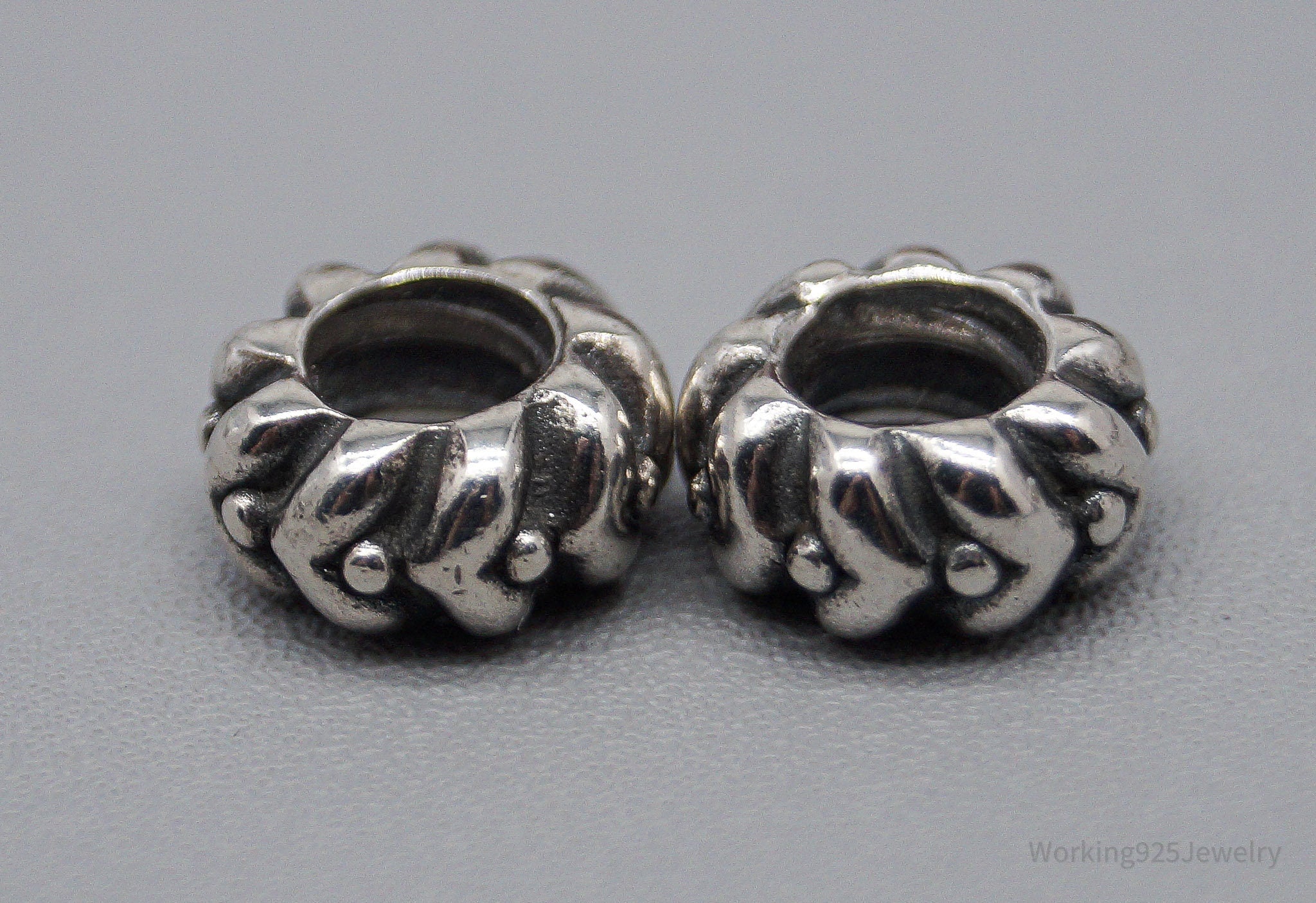 Retired Authentic Designer Pandora Heartbeat Charms Sterling Silver Set