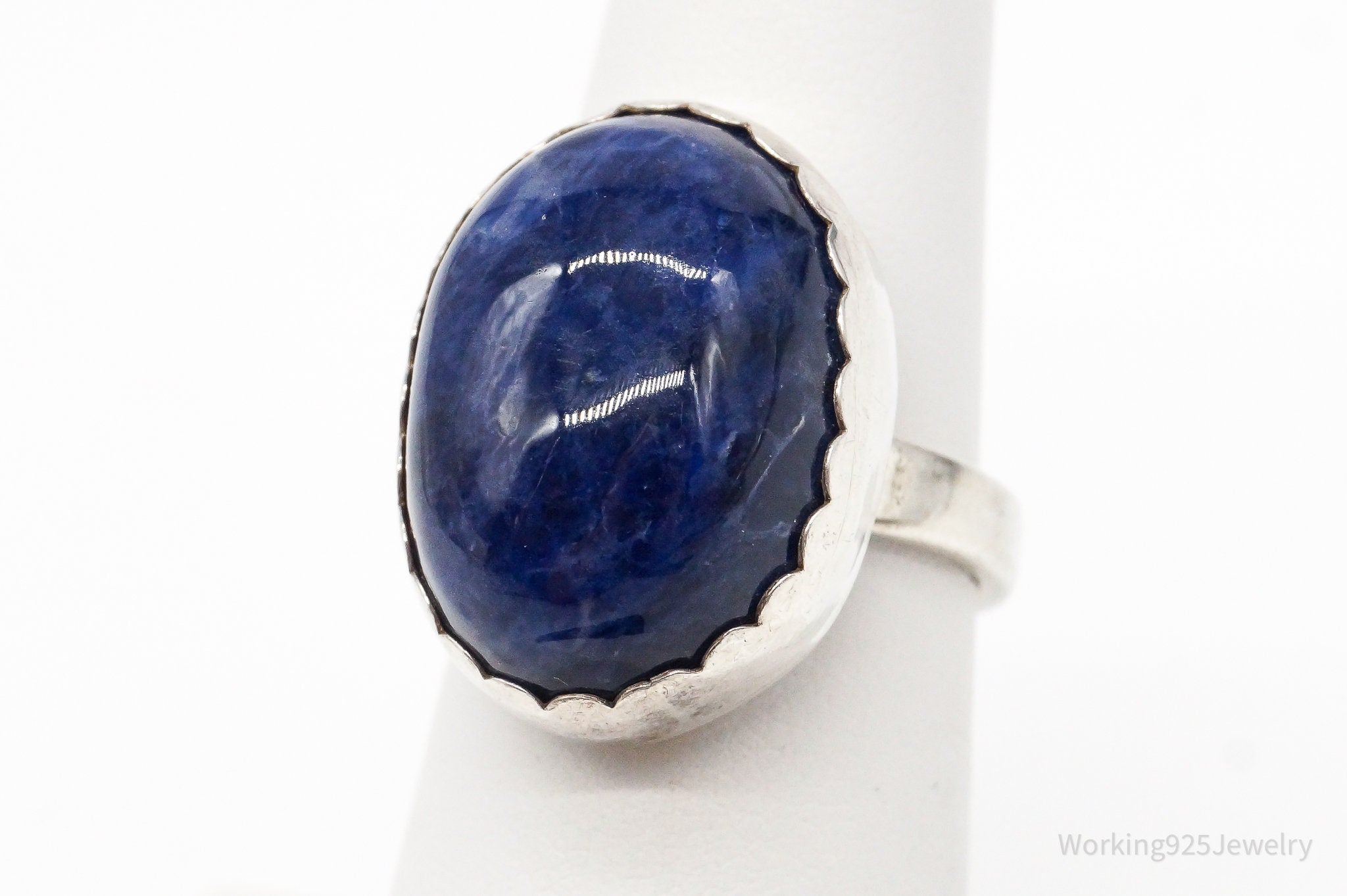 Vintage Sodalite Sterling Silver Ring - Size 5.75