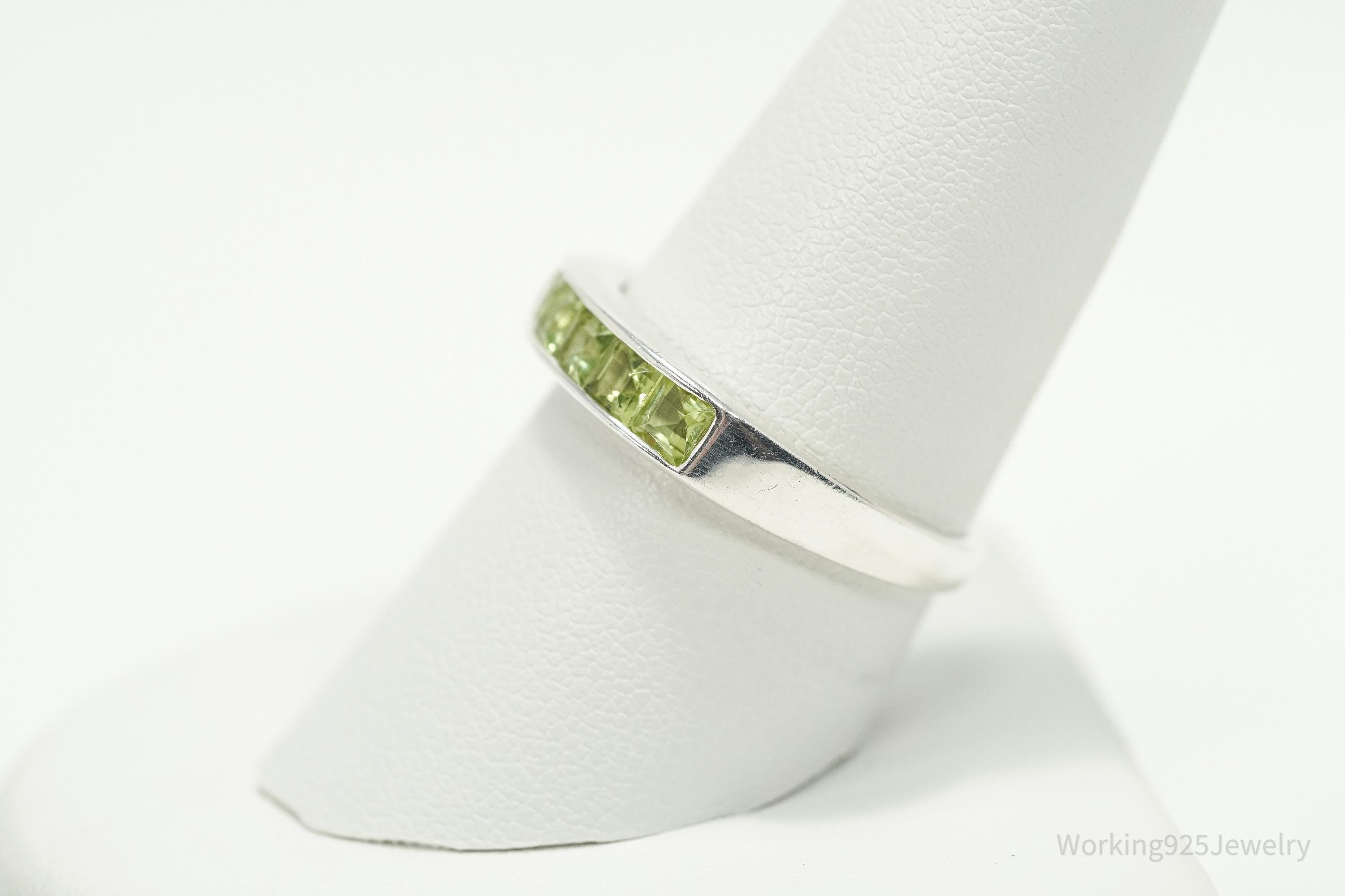 Vintage Peridot Sterling Silver Ring - Size 9