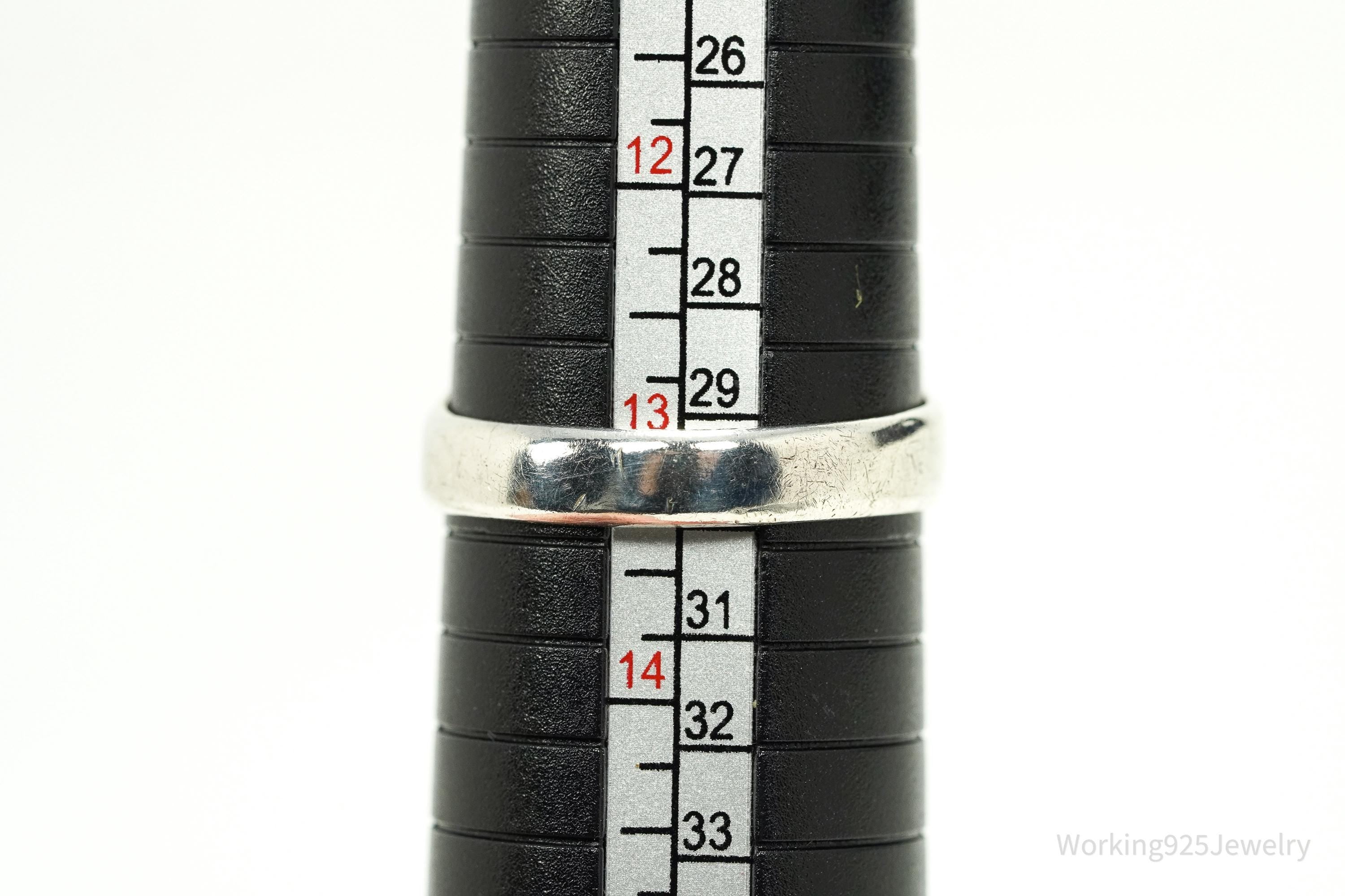 Antique Agate Sterling Silver Ring Size 13.25