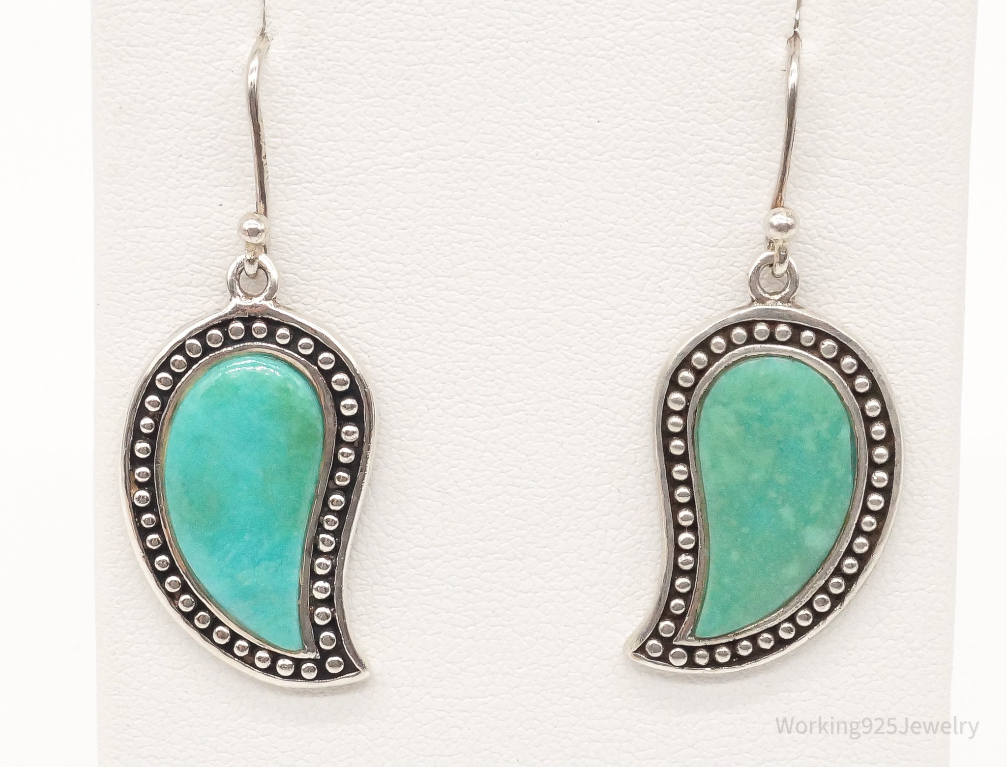 Designer SX Turquoise Sterling Silver Earrings