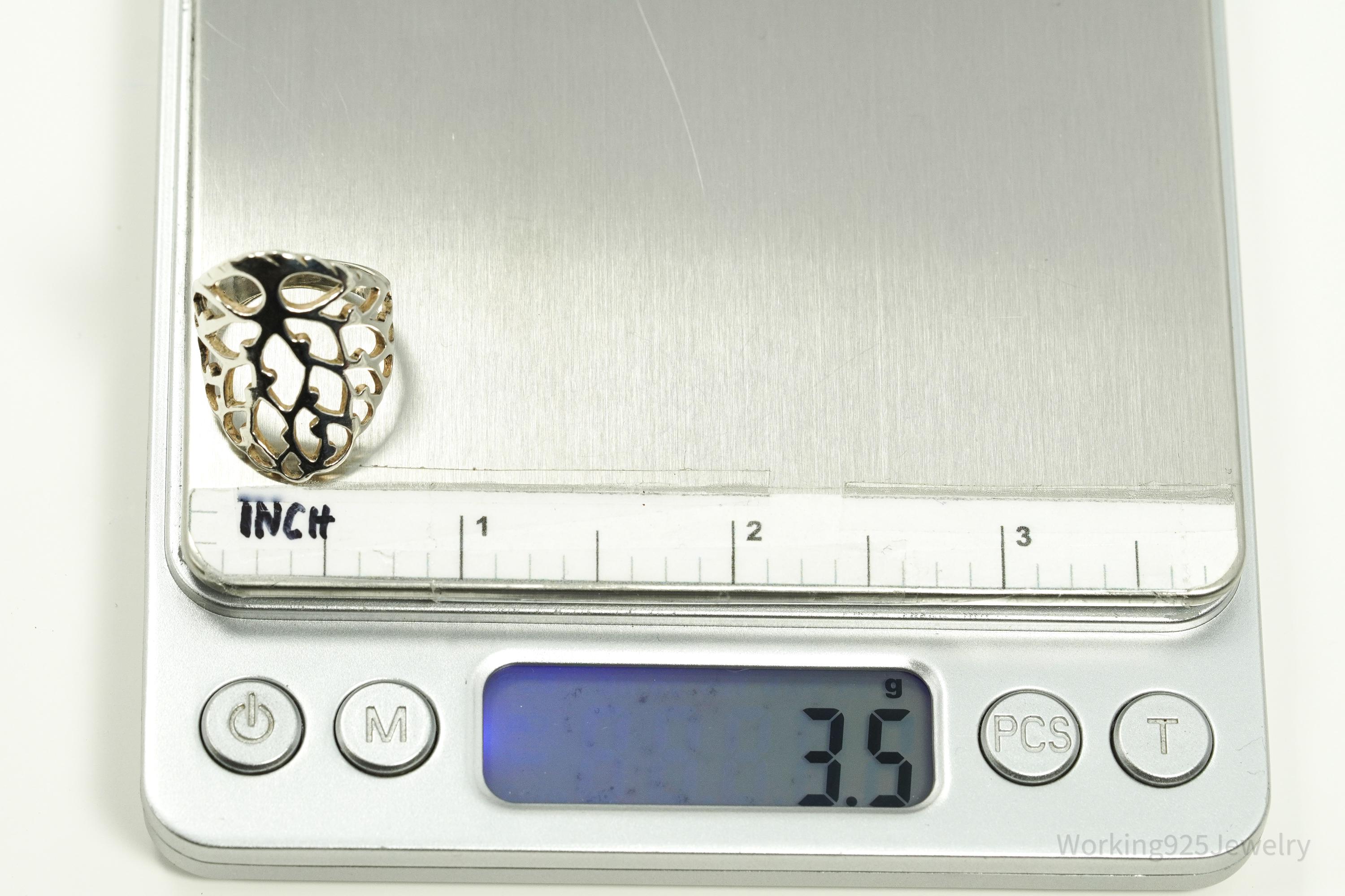 Vintage Tree Of Life Sterling Silver Ring - Size 6