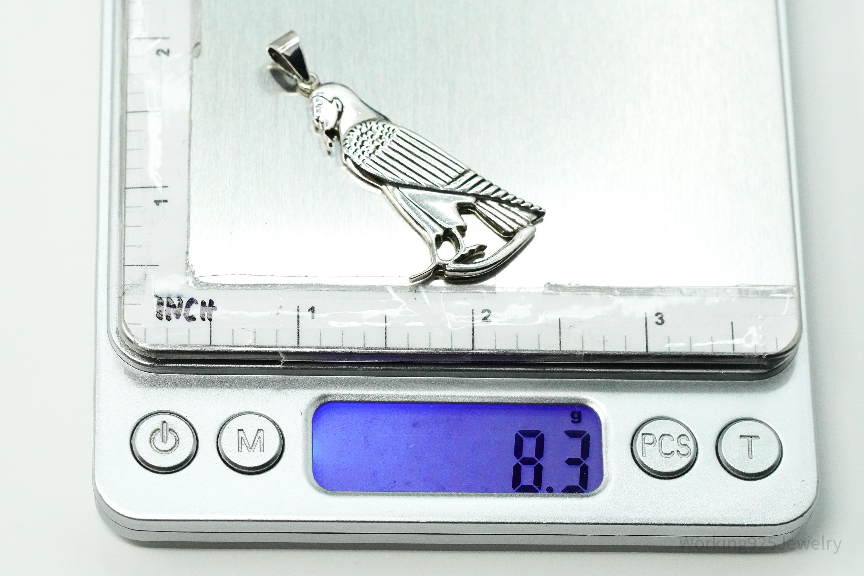 Vintage Ba Bird Egyptian Sterling Silver Pendant