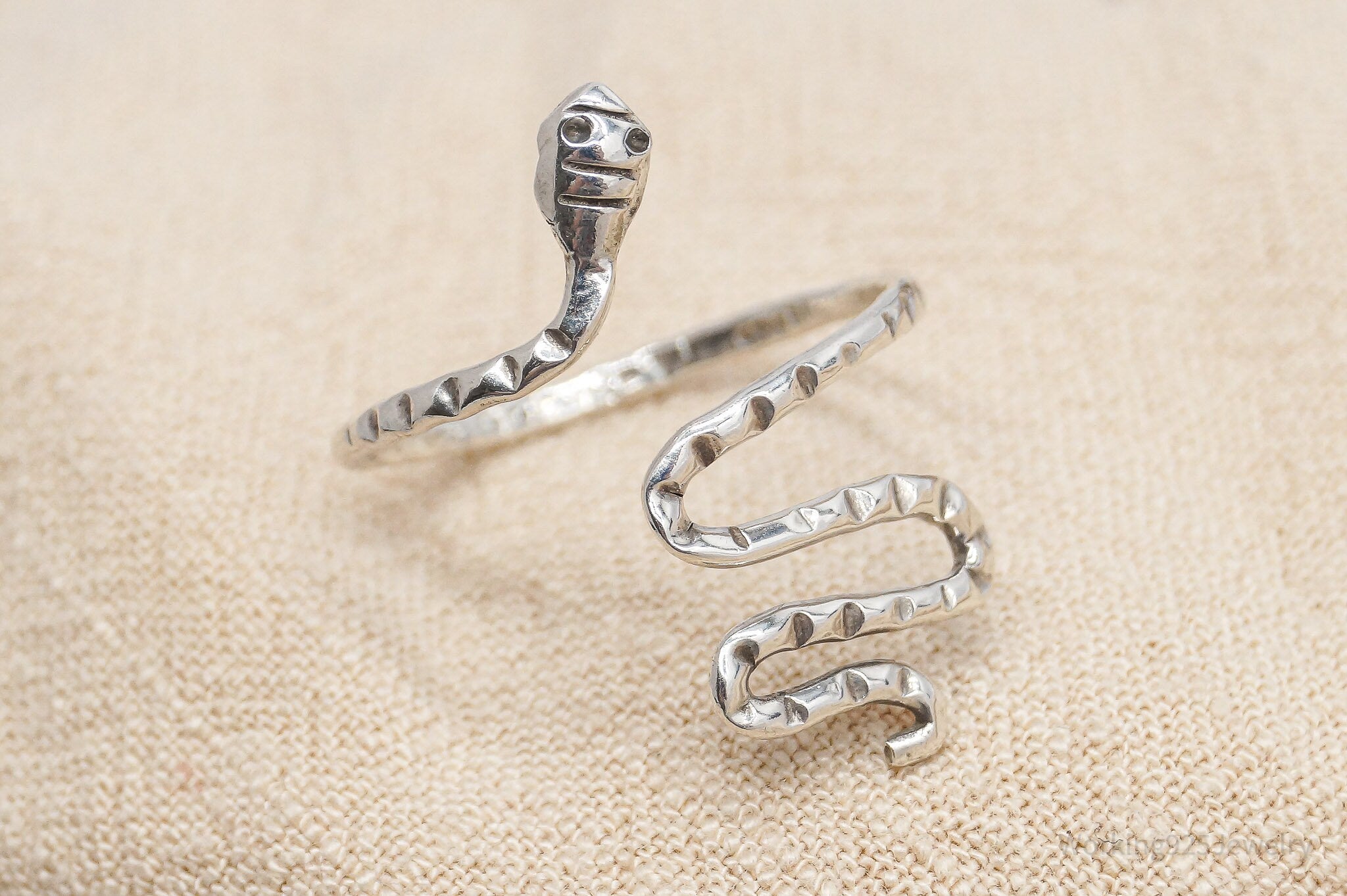 Vintage Wrapped Snake Sterling Silver Ring - Size 10.25