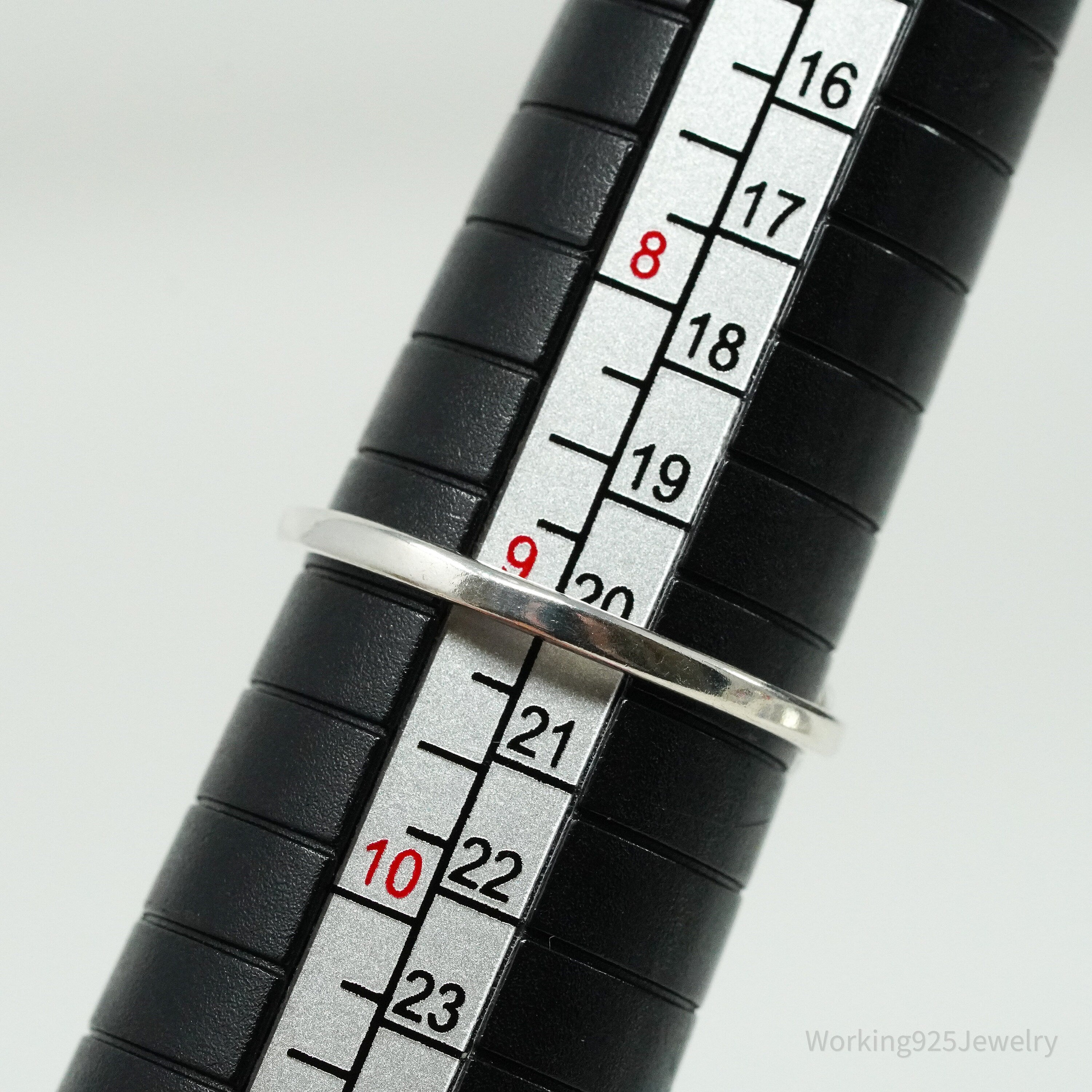 Vintage UTC Nephrite Jade Sterling Silver Ring - Size 9