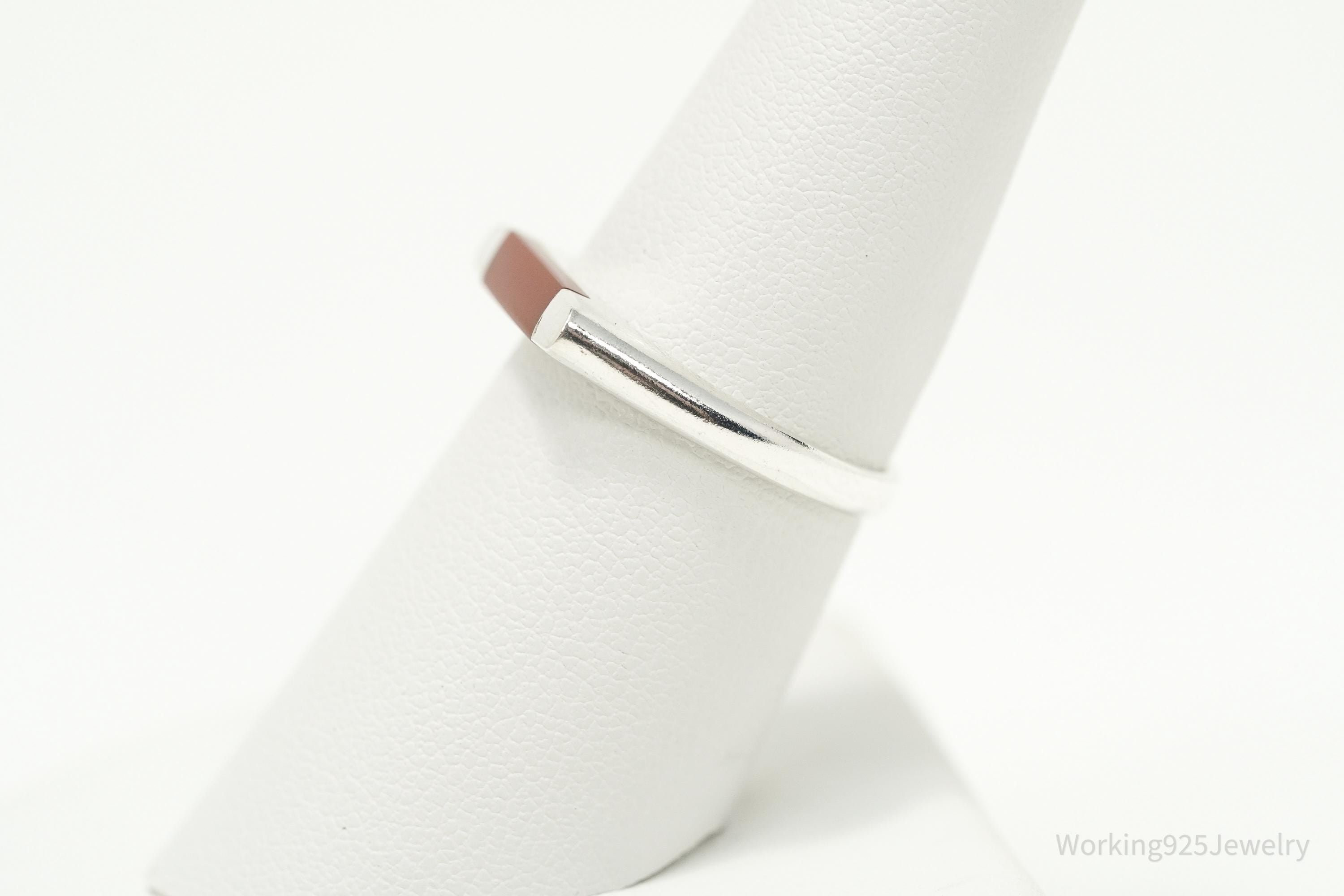 Vintage Carnelian Sterling Silver Ring - Size 7