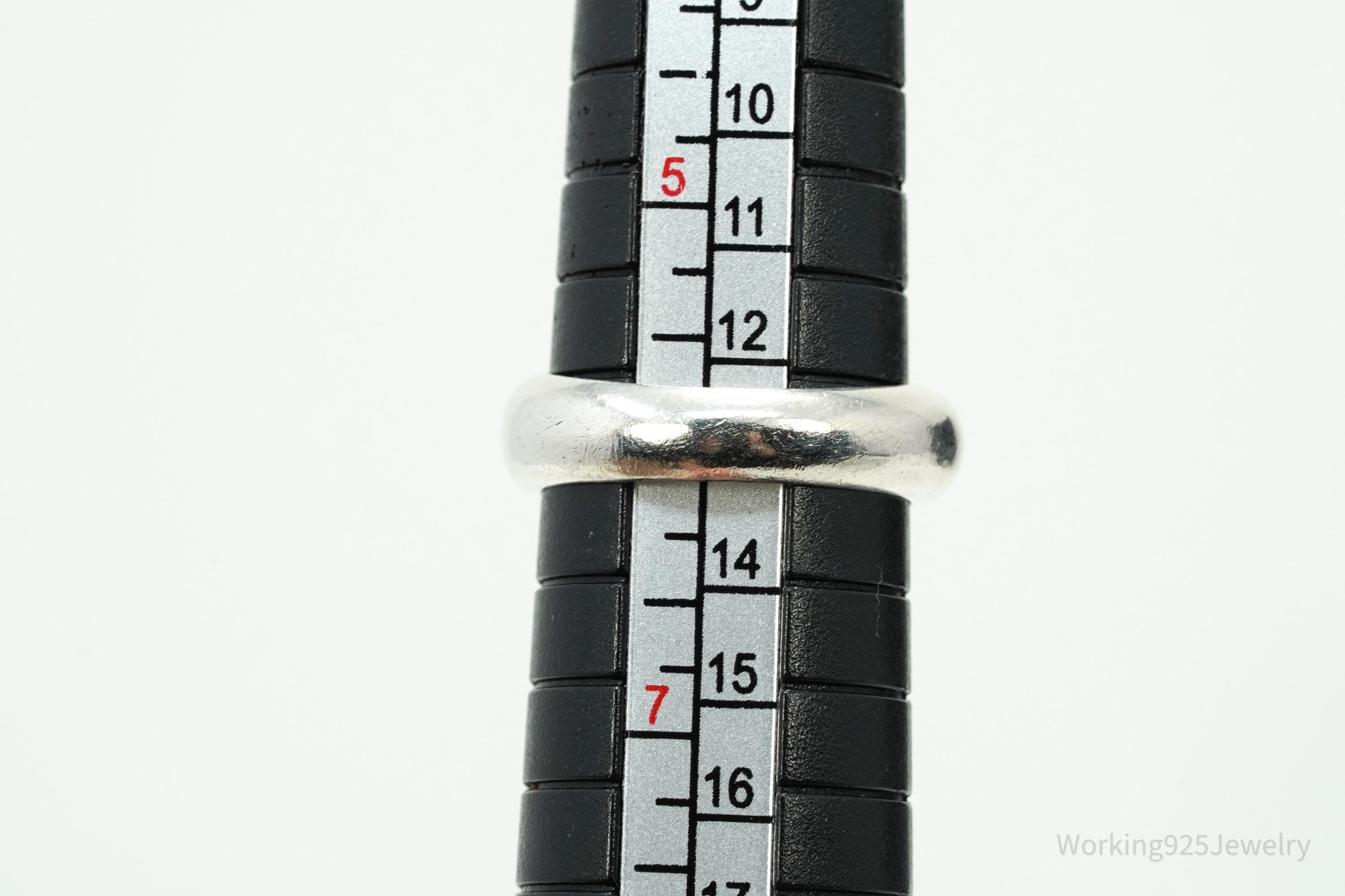 Vintage Large Diamonique DQCZ Sterling Silver Ring - Size 6