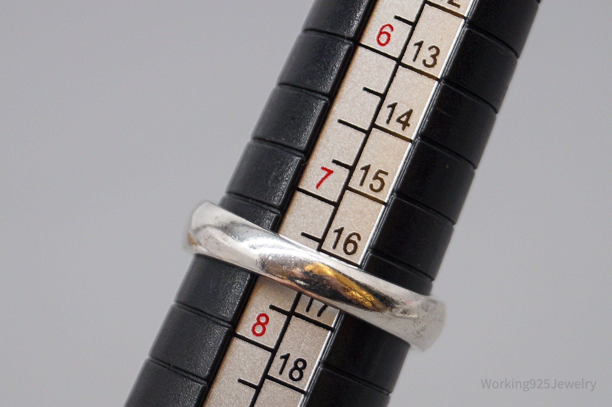 Vintage Amethyst Sterling Silver Ring - Size 7.5