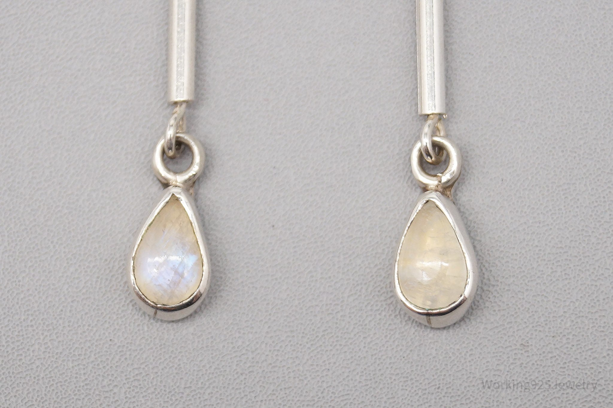 Vintage Moonstone Sterling Silver Earrings