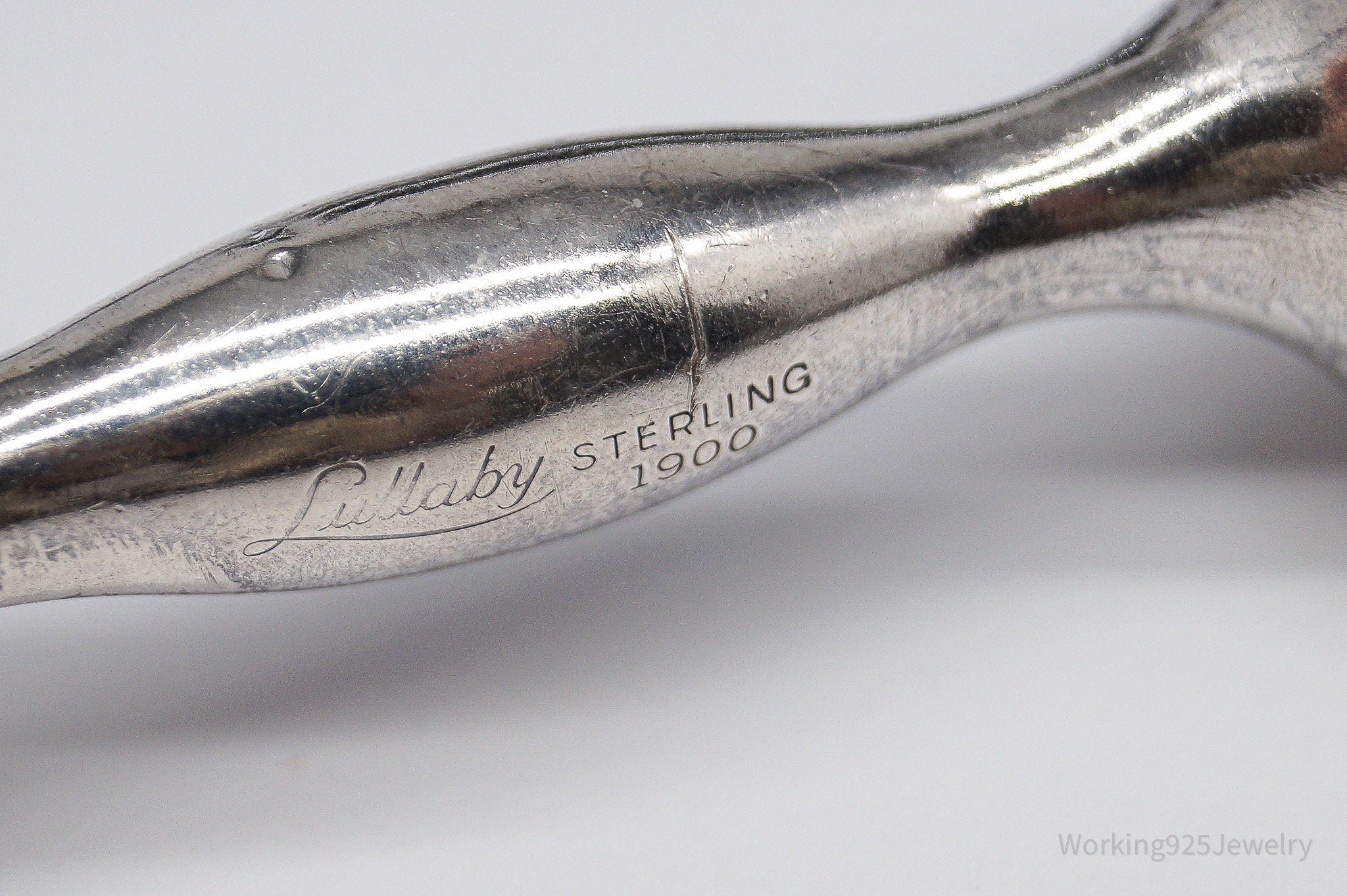 Antique Designer Lullaby Dated 1900 Large Sterling Silver Baby Rattle