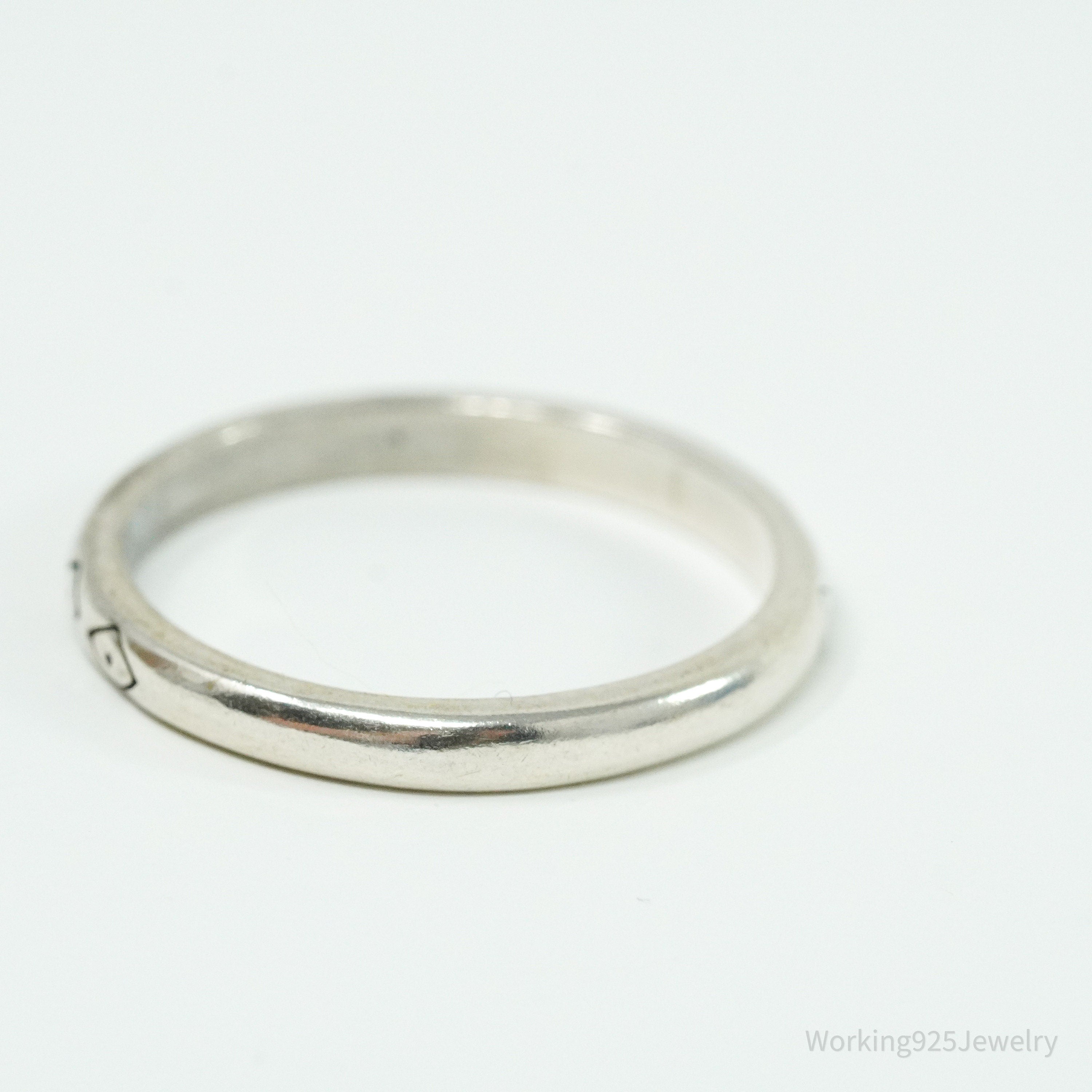 Vintage Native Designer Carolyn Pollack Sterling Silver Band Ring - Size 9.25
