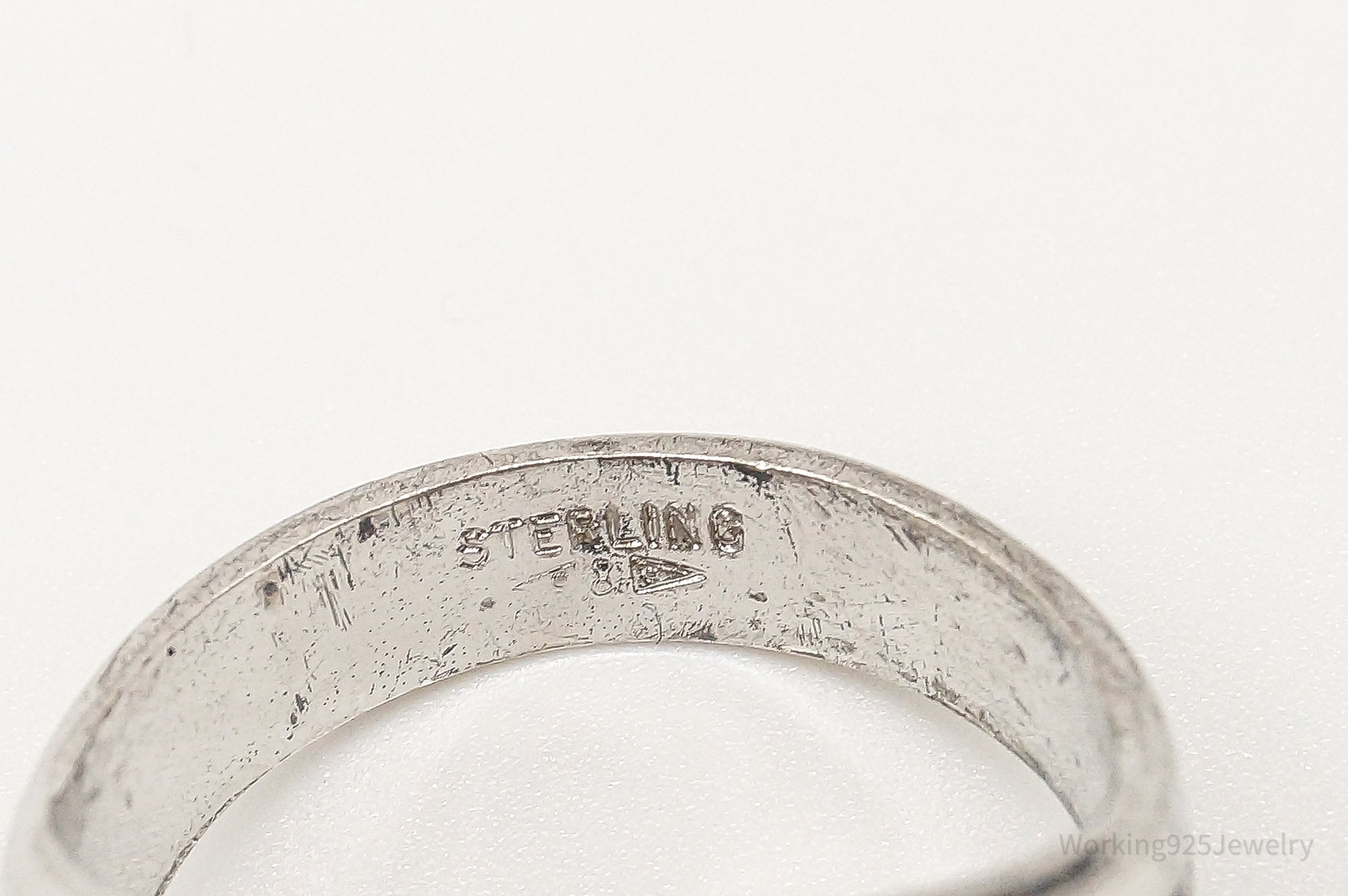 Antique Designer Clark Coombs Jasper Sterling Silver Ring - Size 12