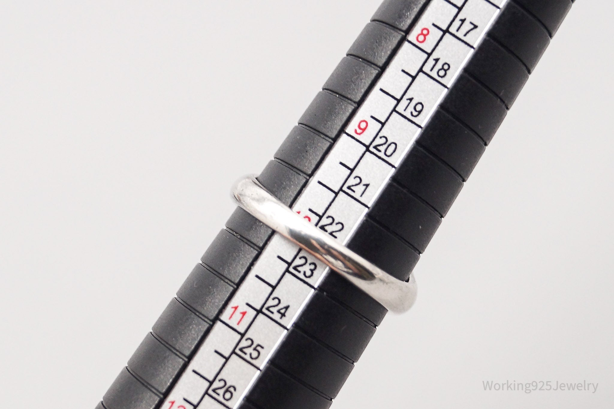 Vintage CNA Blue Topaz Sapphire Sterling Silver Ring - Size 10