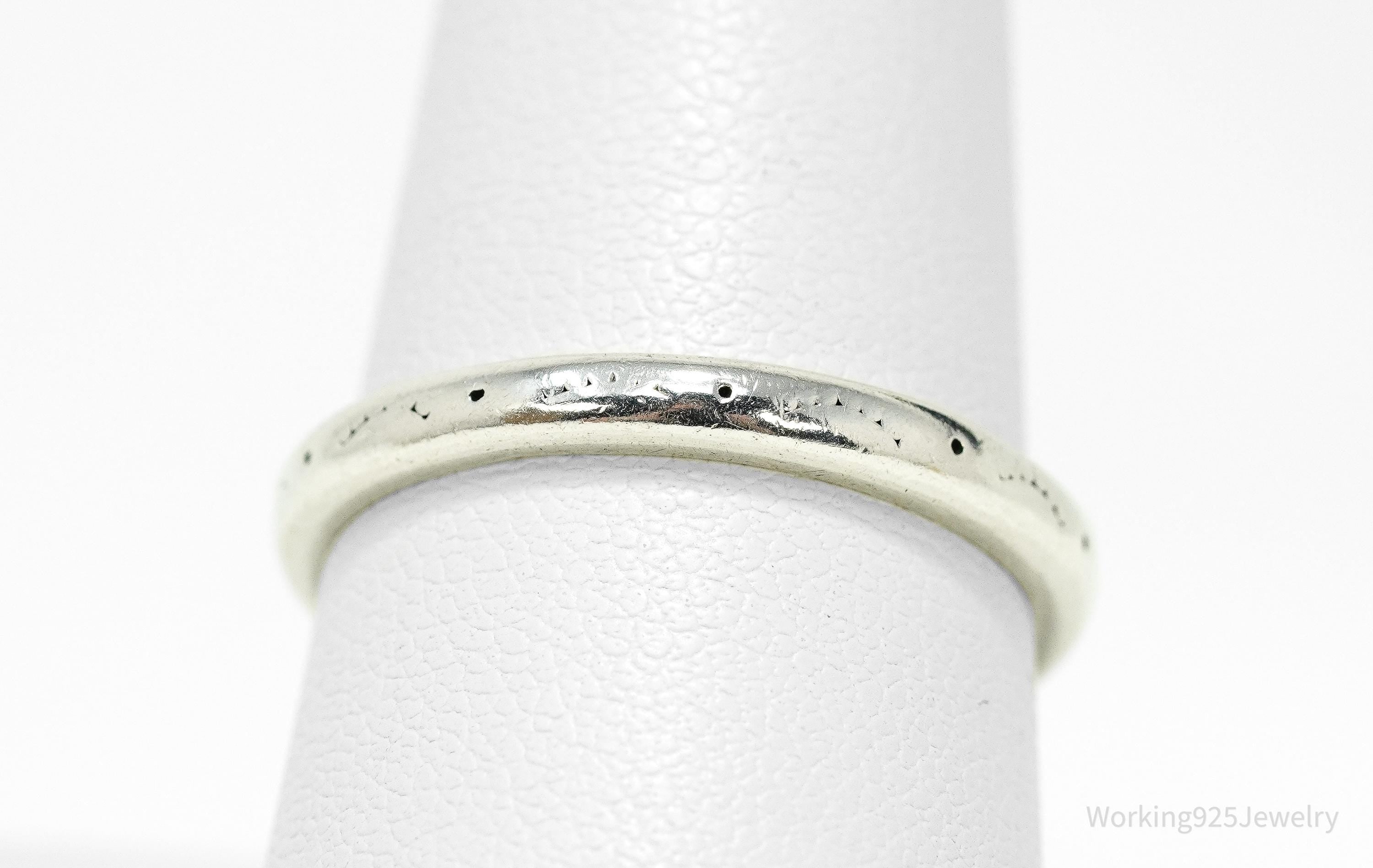 Vintage Native Designer Carolyn Pollack Sterling Silver Band Ring - Size 9