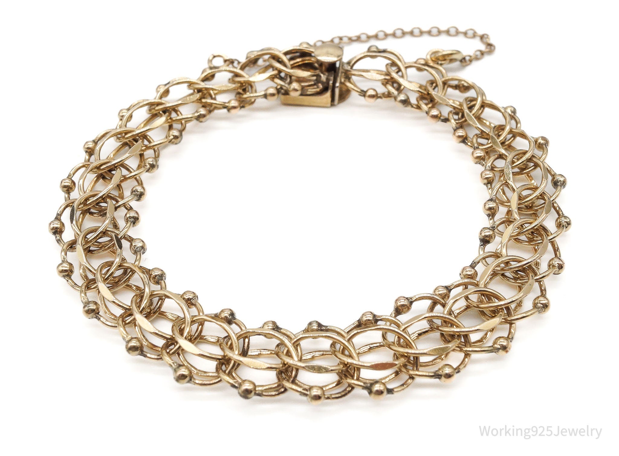 Vintage Designer JMS 1/20 12K Gold Filled Chain Bracelet