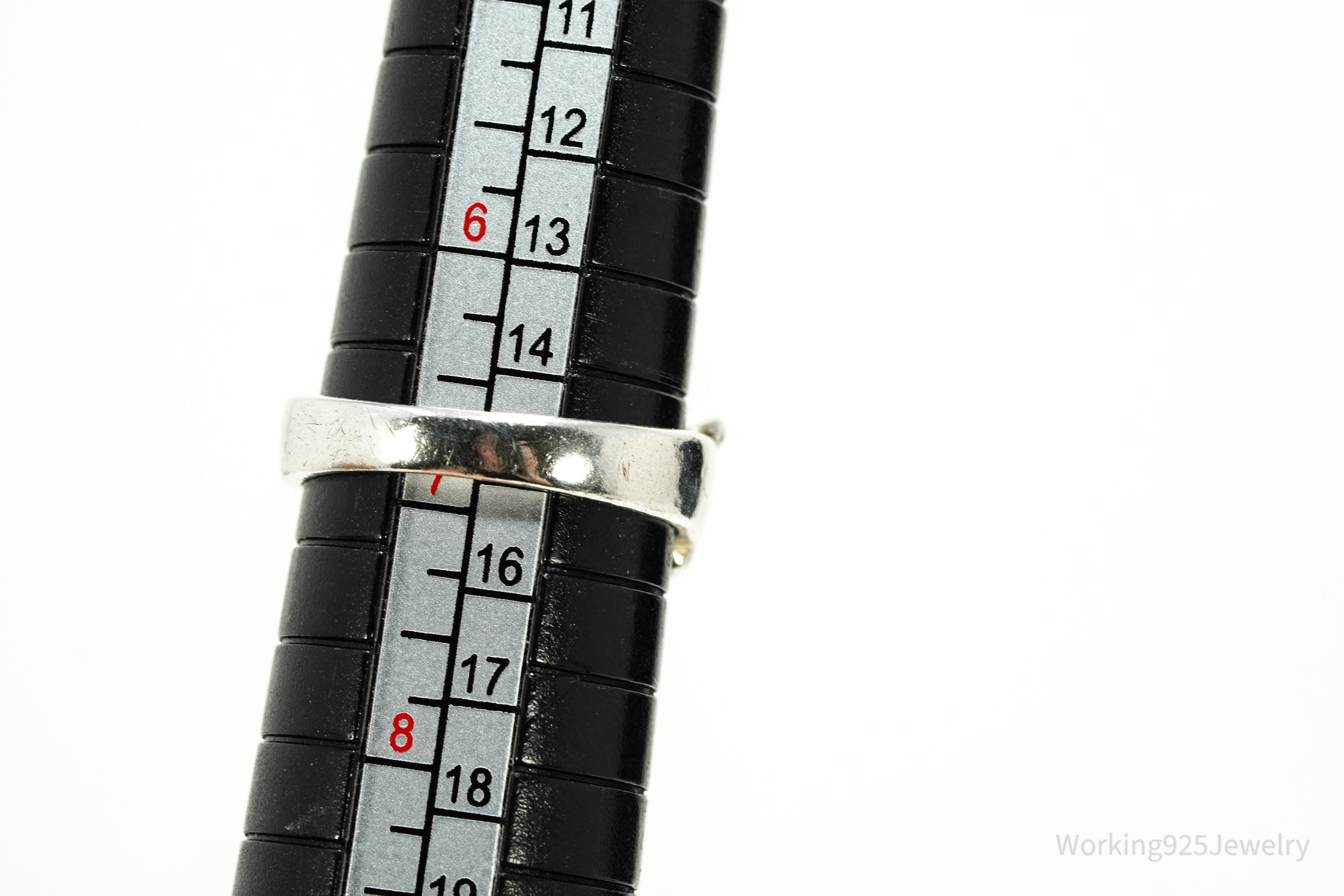 Vintage Amethyst Sterling Silver Ring - Size 6.75