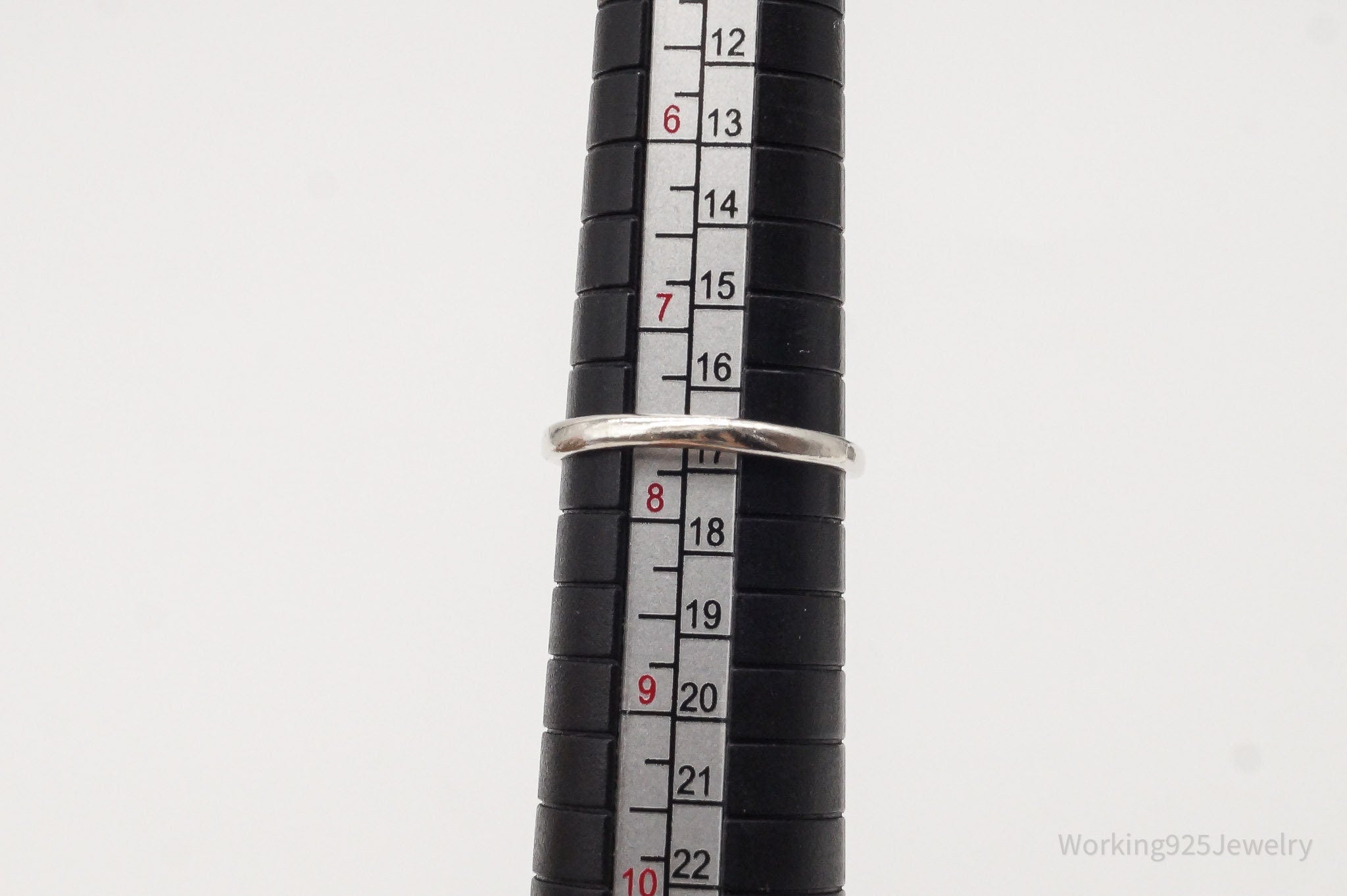 Vintage Blue Cubic Zirconia Silver Ring Size 7.5