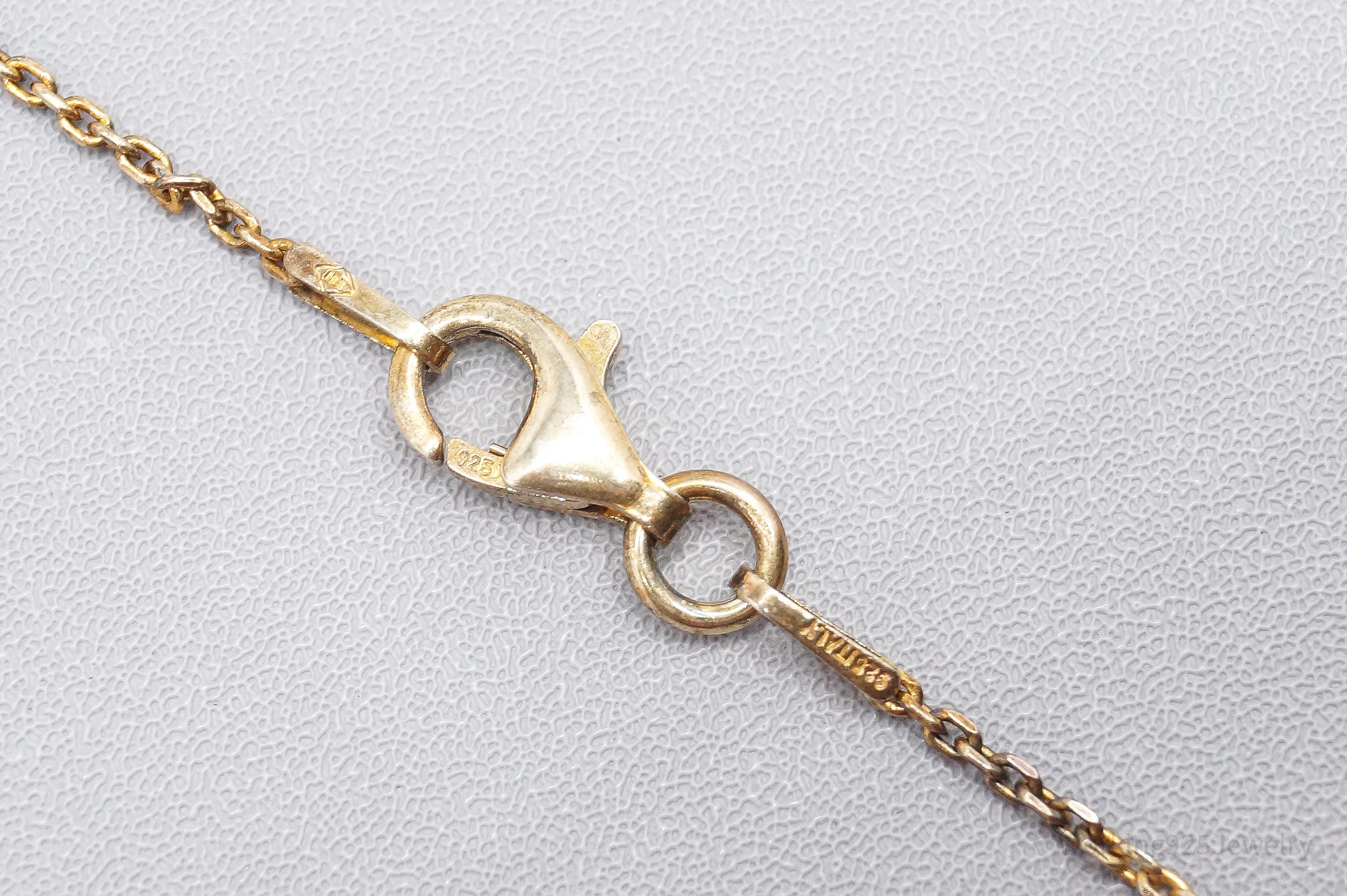 Vintage Italian Long Gold Vermeil Sterling Silver Necklace 36"