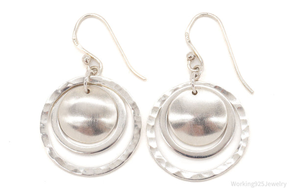 Vintage Modernist Rings Sterling Silver Earrings