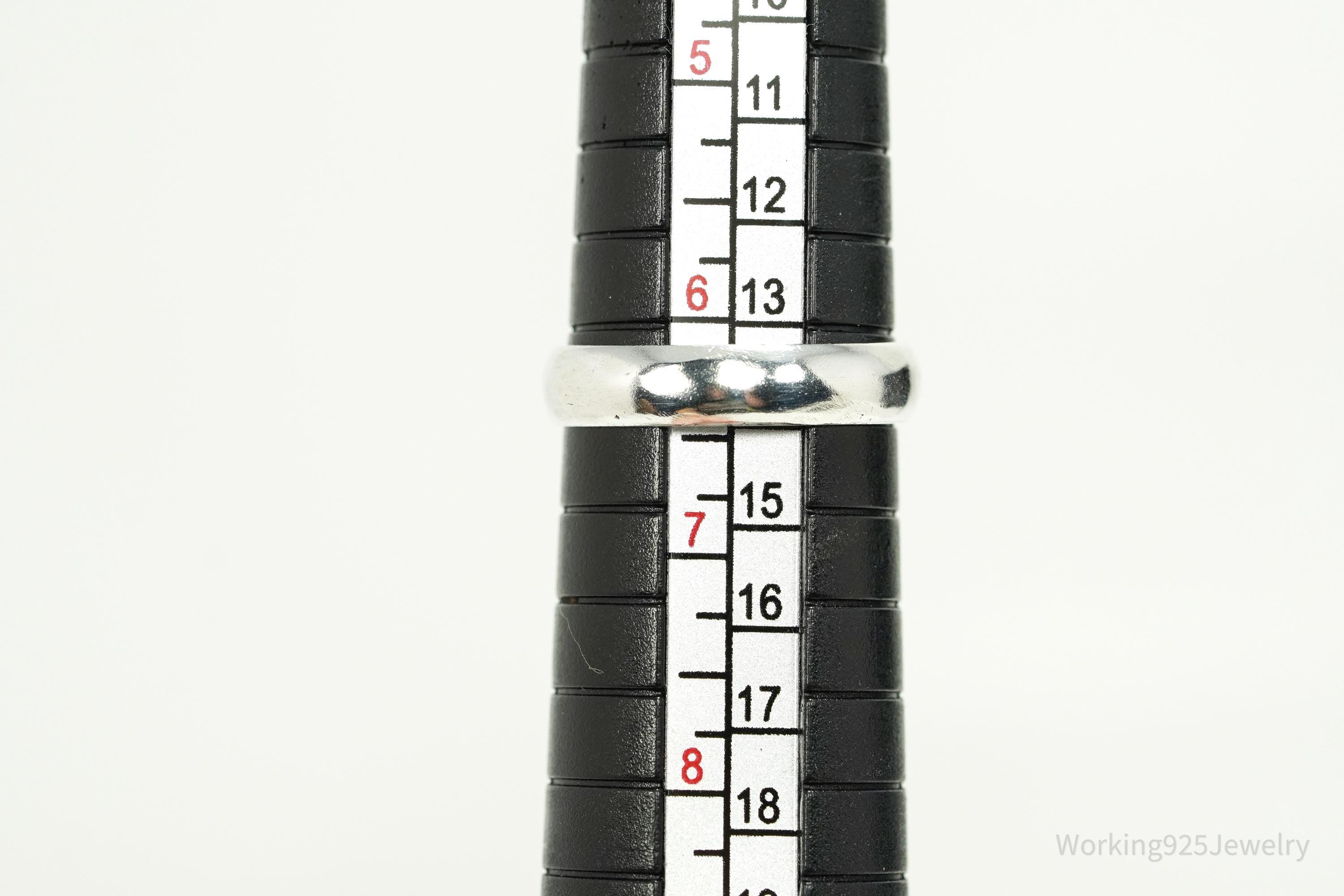 Vintage Silver Band Ring - Size 6.25