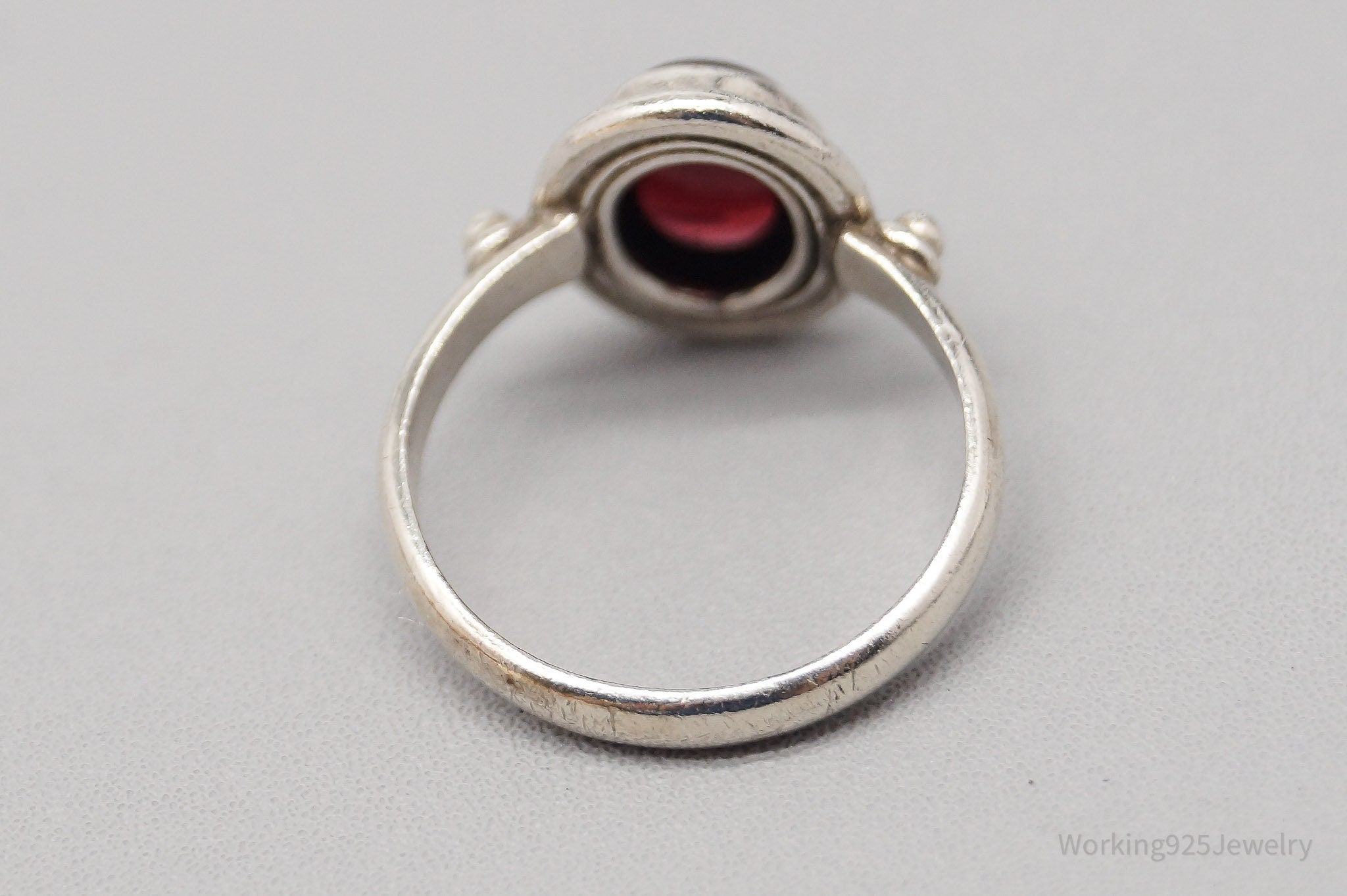 Vintage Rhodolite Garnet Sterling Silver Ring - Size 6