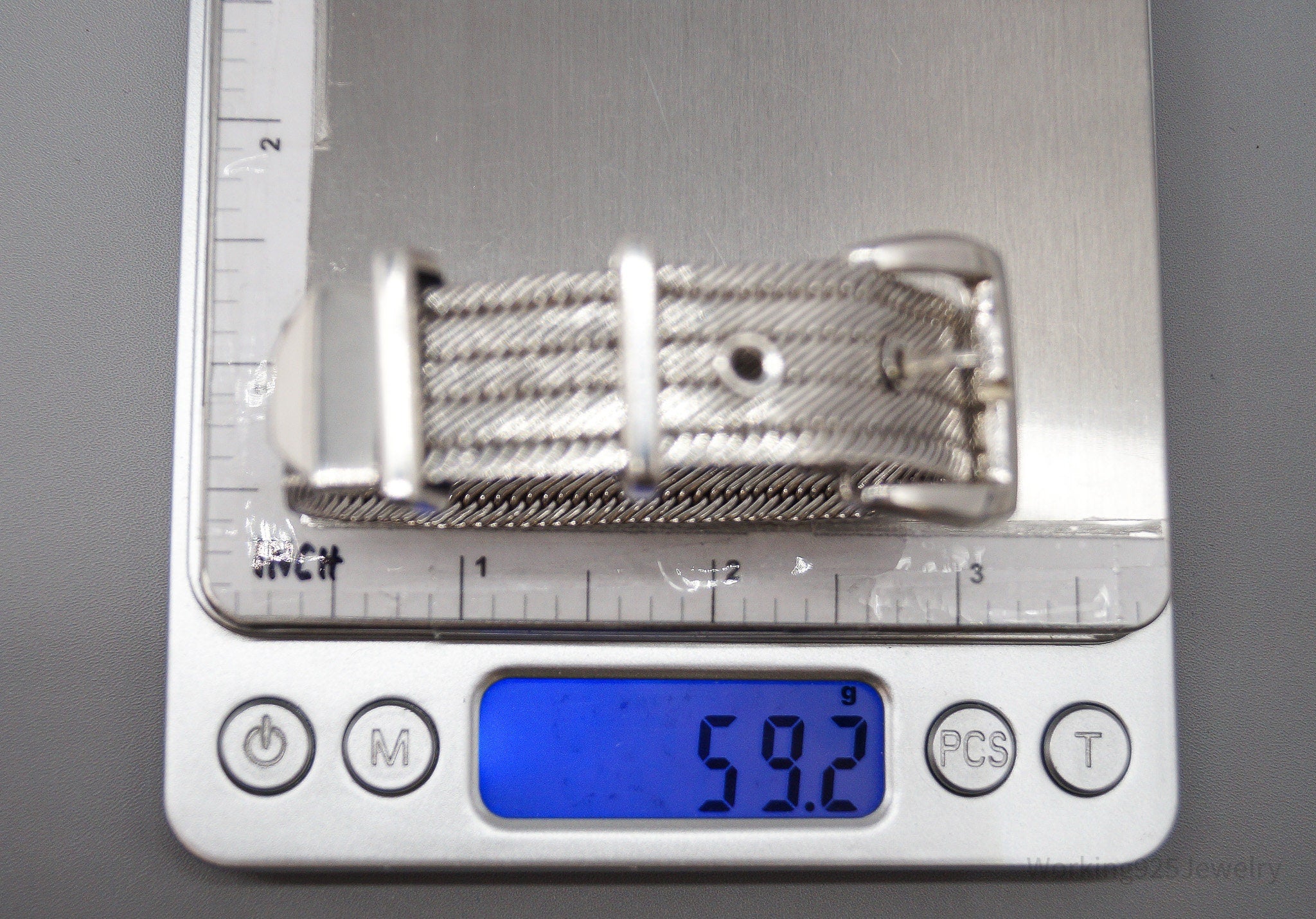 Vintage Designer Lois Hill Buckle Sterling Silver Bracelet - 6 3/8"