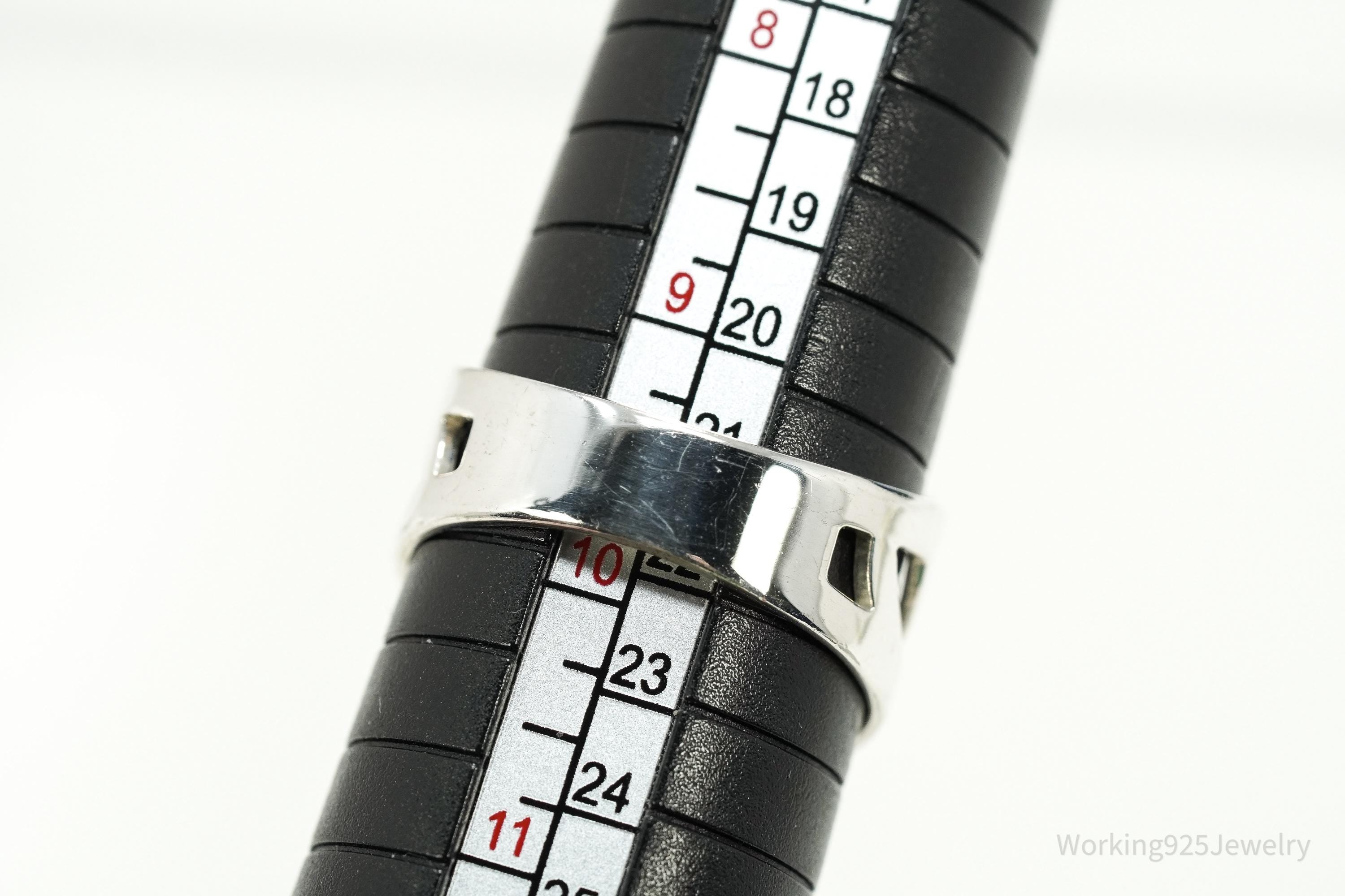 Vintage Jay King Large Turquoise Sterling Silver Statement Ring - Size 9.75