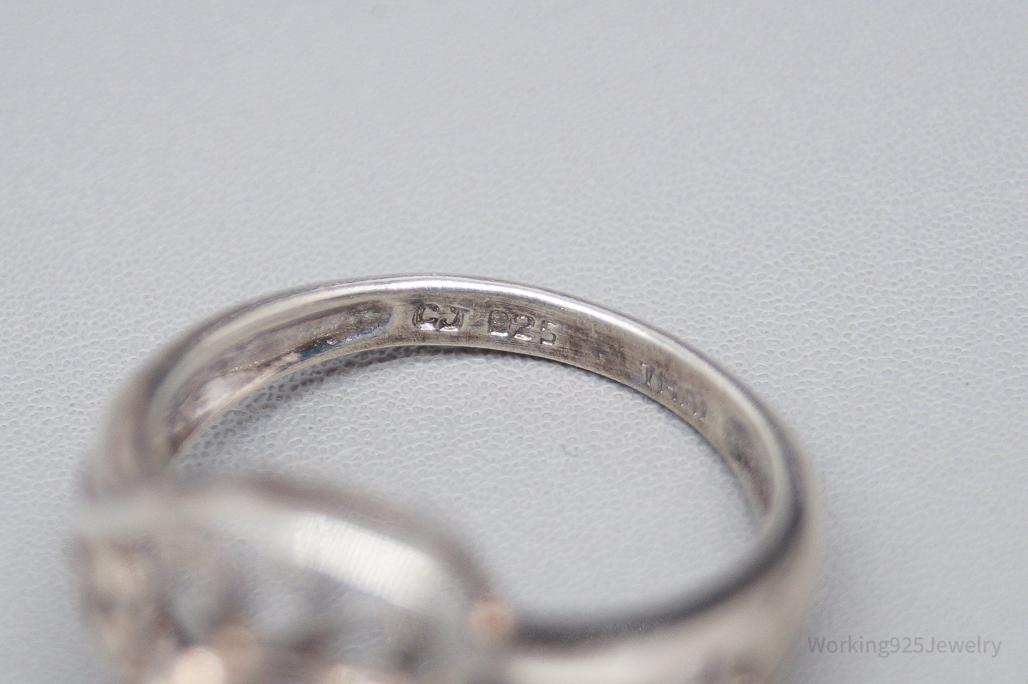 Vintage London Blue Topaz Sterling Silver Ring - Size 6