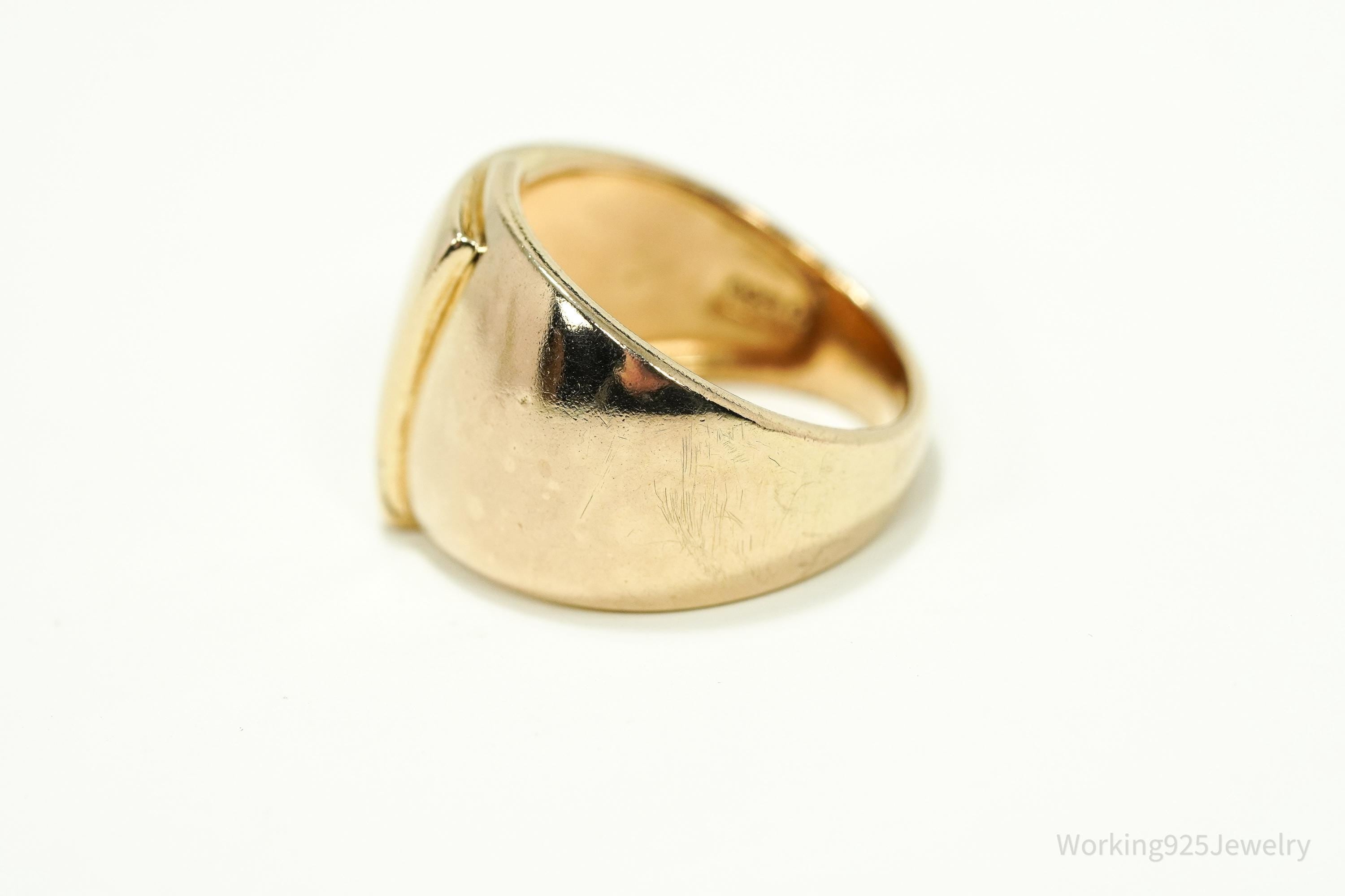 Vintage Ross Simons Rose Gold Vermeil Sterling Silver Band Ring - Size 7