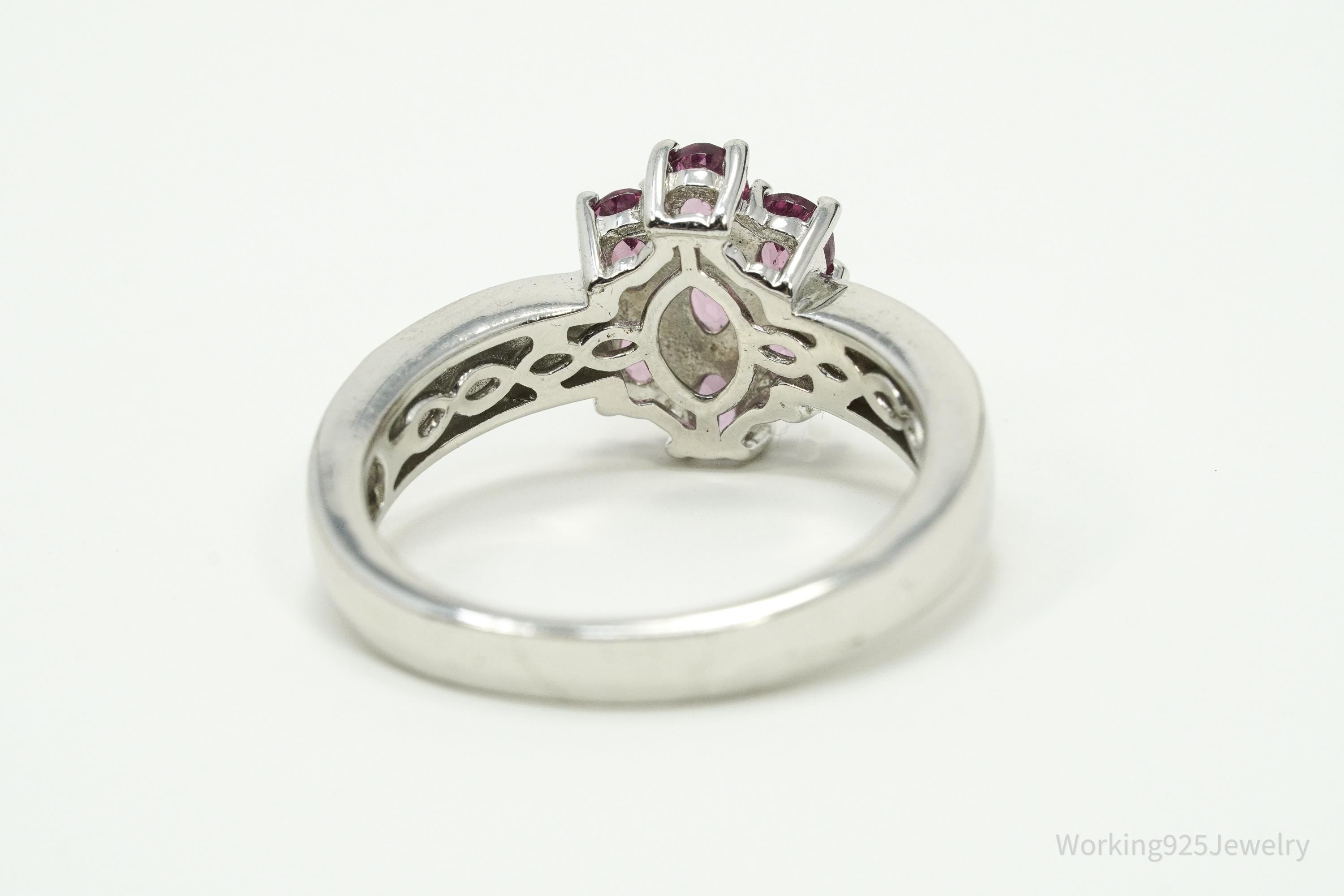 Karis Pink Tourmaline Sterling Silver Ring - Size 9