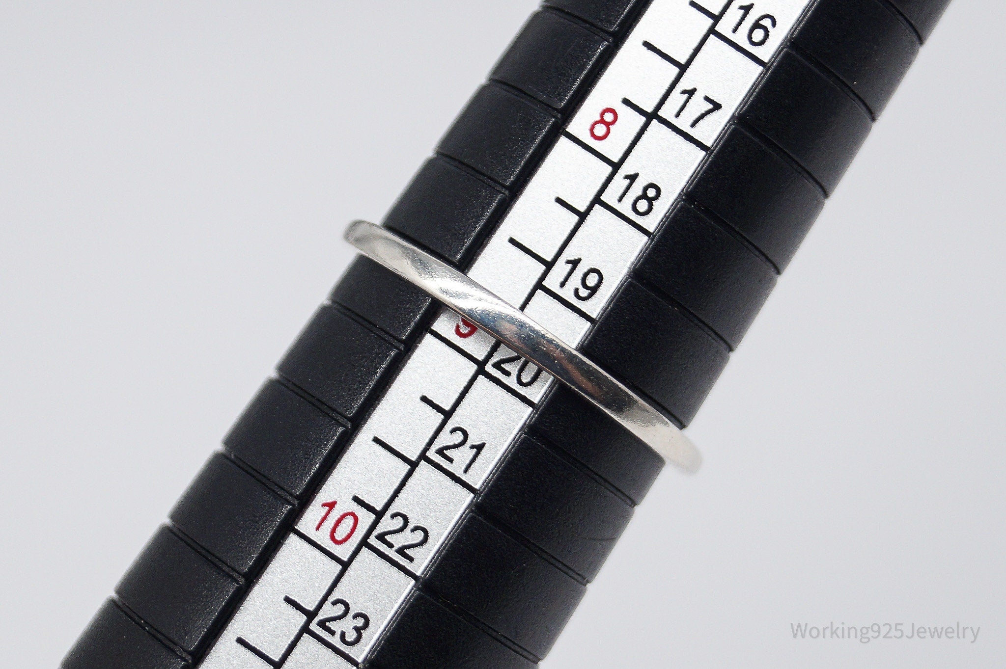 Vintage Amethyst Cubic Zirconia Sterling Silver Ring - Size 8.75