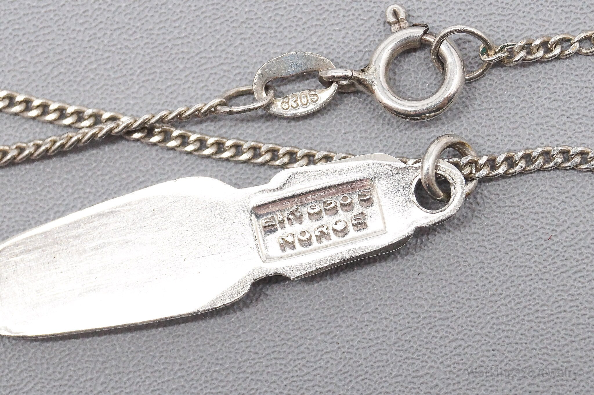 RARE Vintage Norwegian Moai 830S Silver Chain Necklace 17"