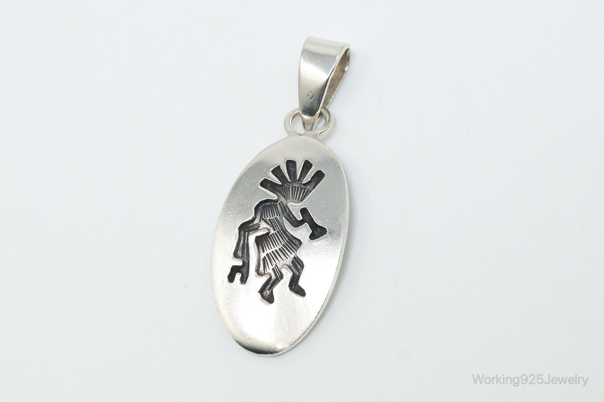 Vintage Mexico Dancing Kokopelli Southwestern Sterling Silver Pendant