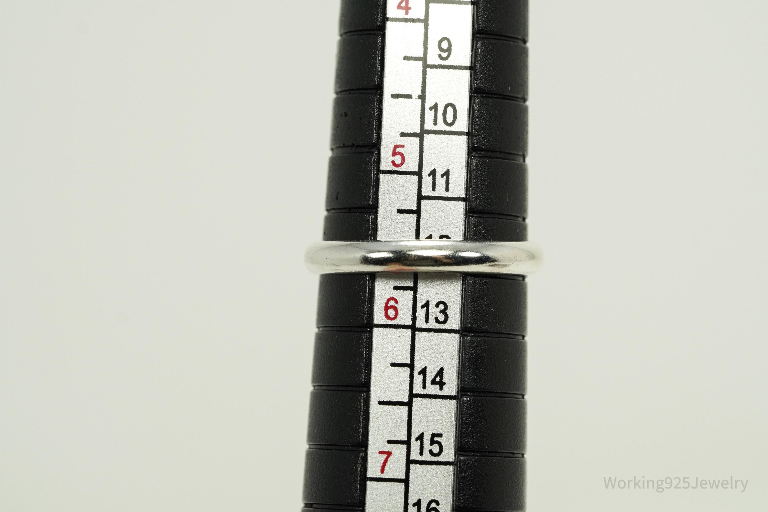 Vintage Birds Eye Jasper Silver Ring - Size 5.5