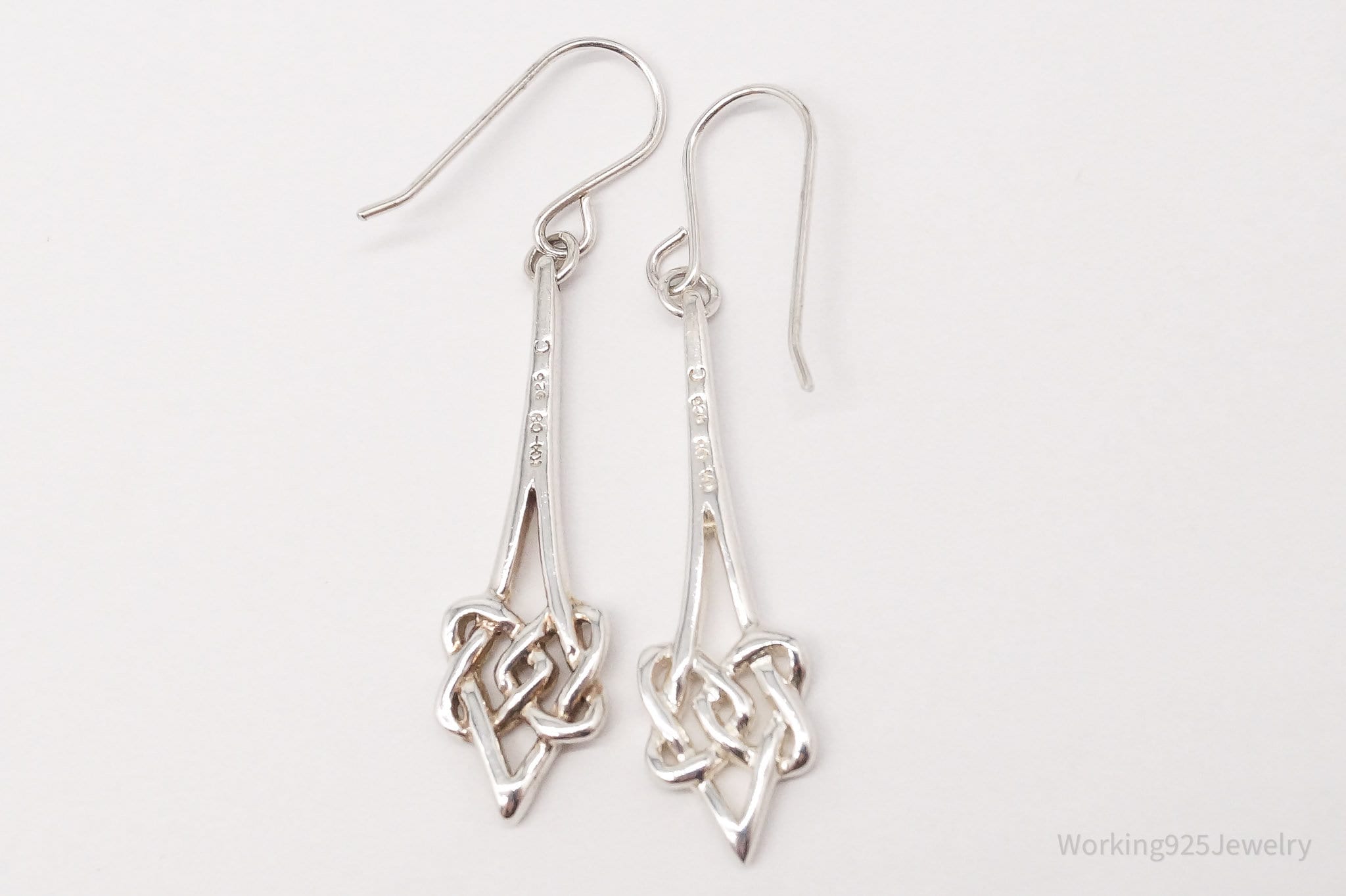 Vintage Celtic Knot Sterling Silver Earrings