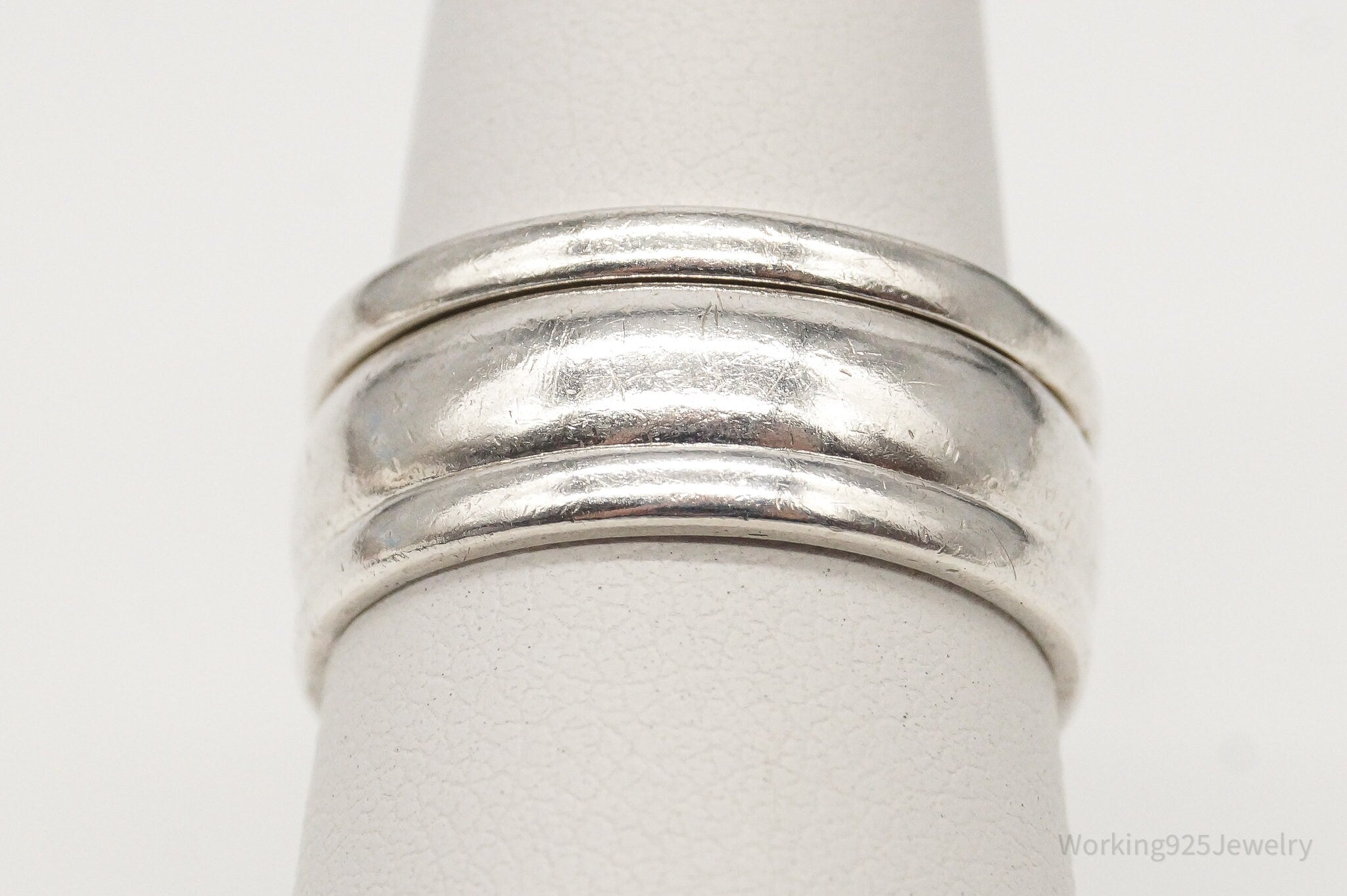 Vintage Mexico Sterling Silver Band Ring - Size 6.75