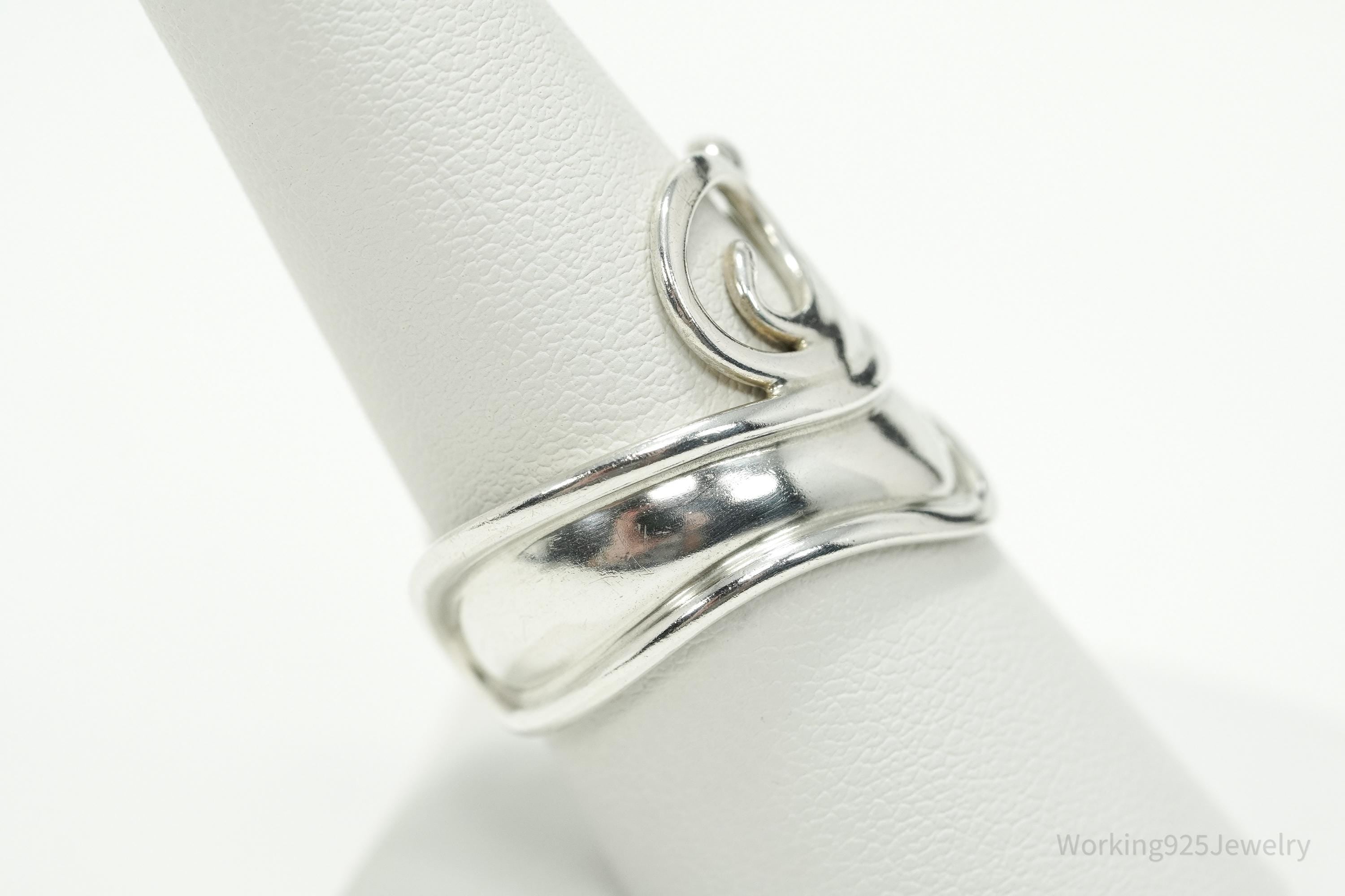 Vintage Danish Modernist Janina Sterling Silver Ring - Size 9.25