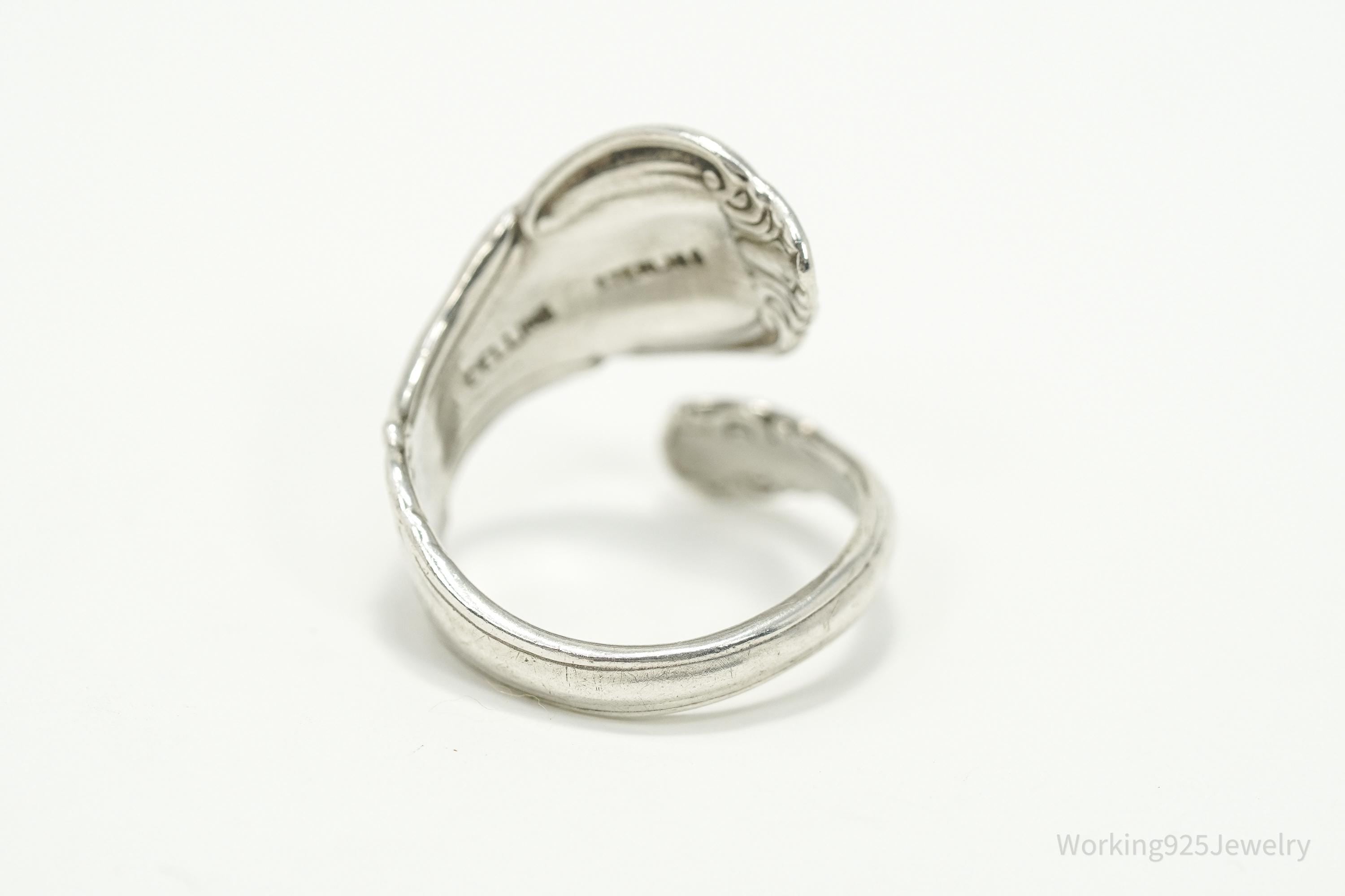 Vintage Cellini Sterling Silver Spoon Ring - Size 7