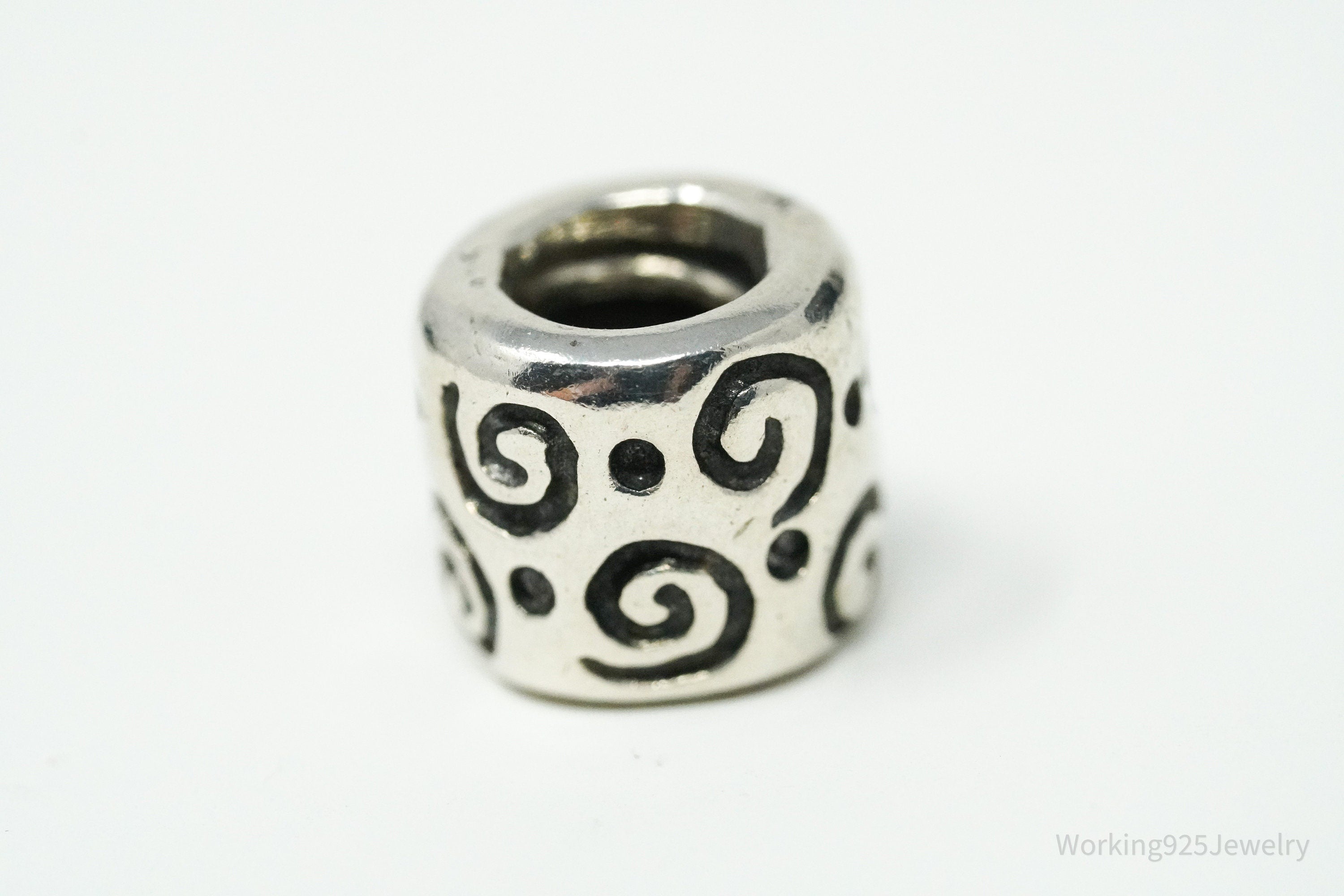 Retired Authentic Designer Pandora Swirls Charm Sterling Silver