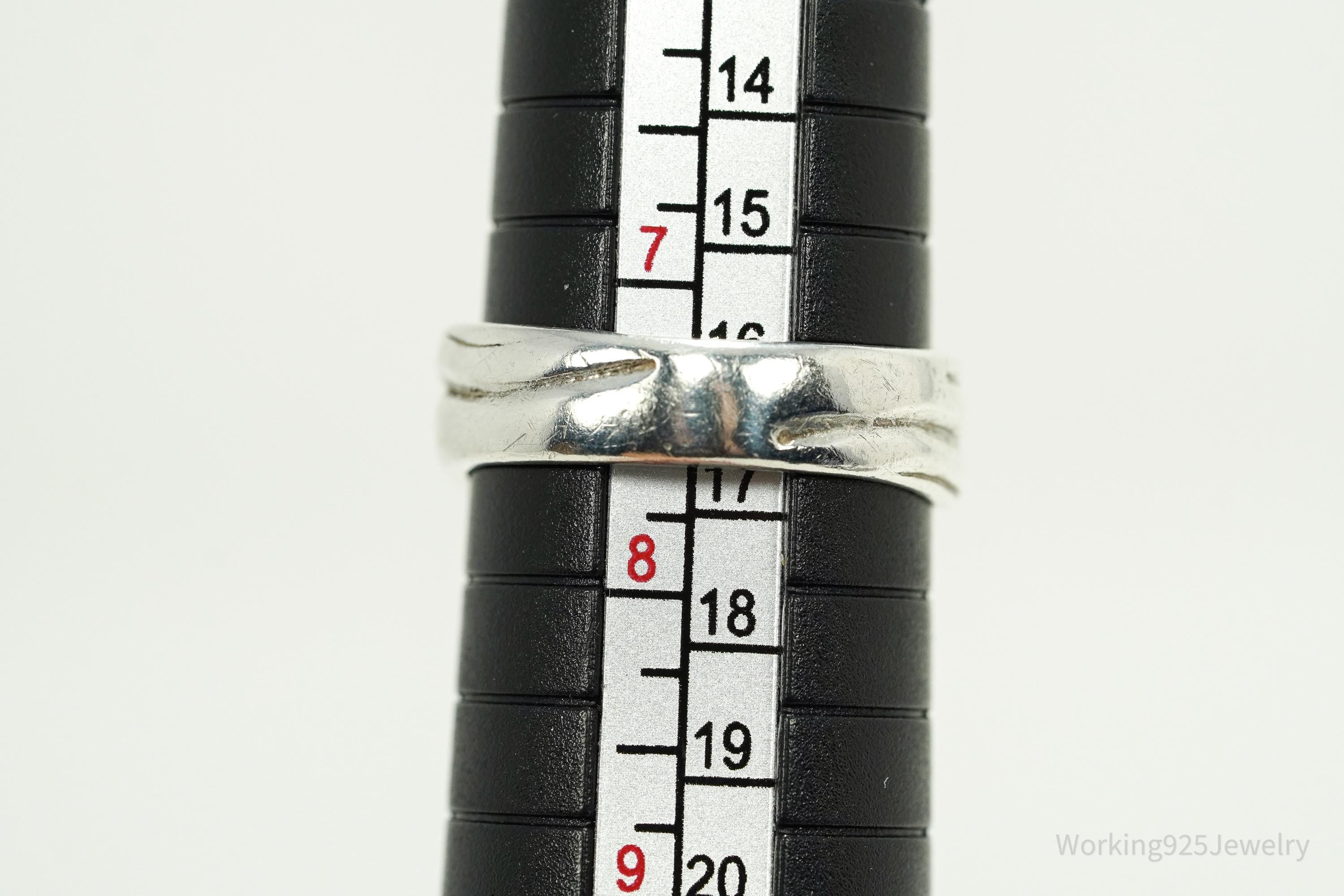 Antique Sterling Silver Band Ring - Size 7.5