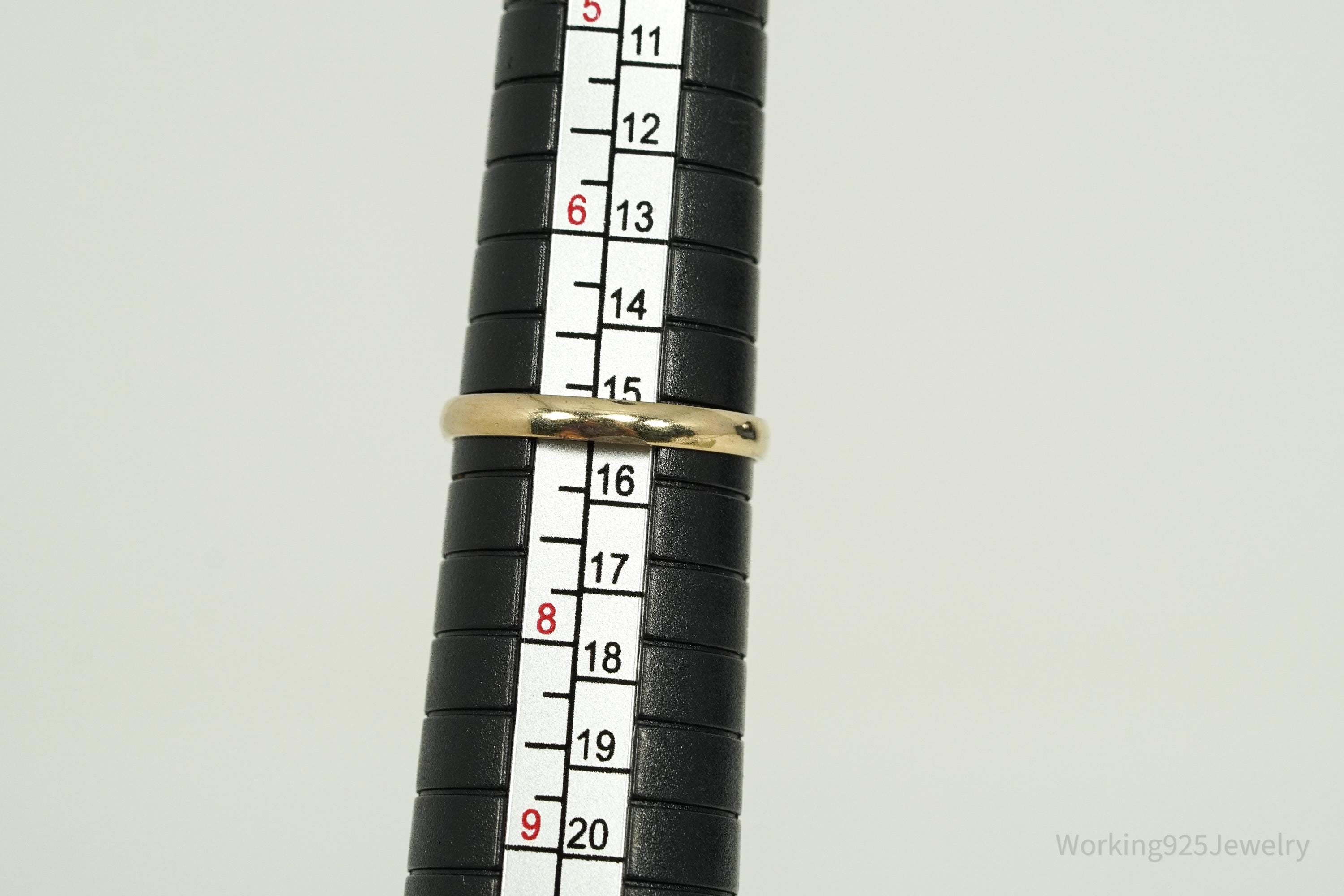 Antique Large Smoky Topaz Gold & Silver Ring - Size 7