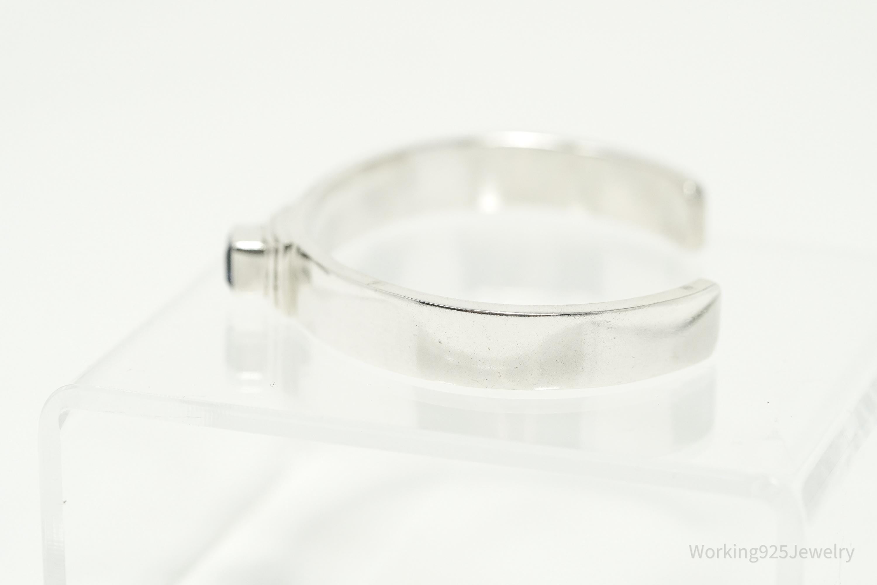 Vintage Baroni Designs Iolite Sterling Silver Cuff Bracelet 6 3/8"